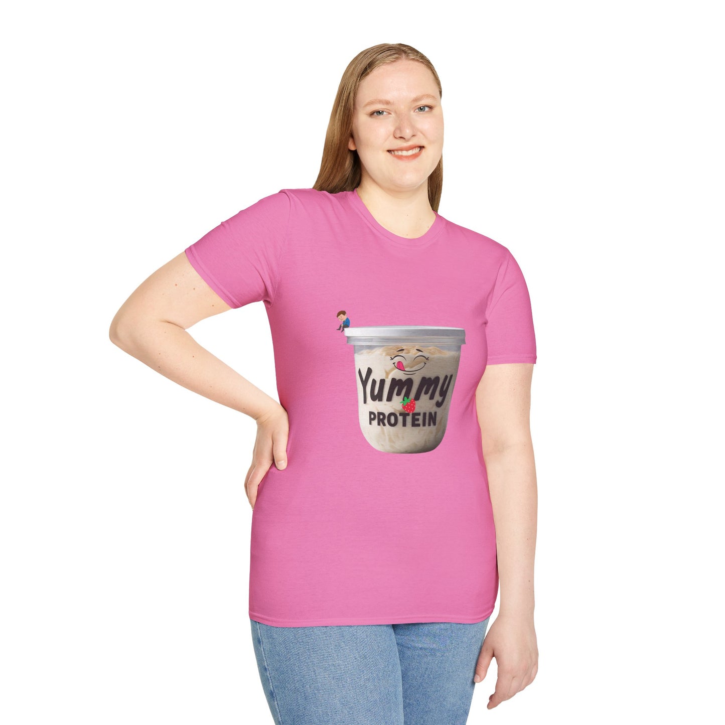 Yummy Protein Unisex Softstyle T-Shirt - Fun Fitness Apparel