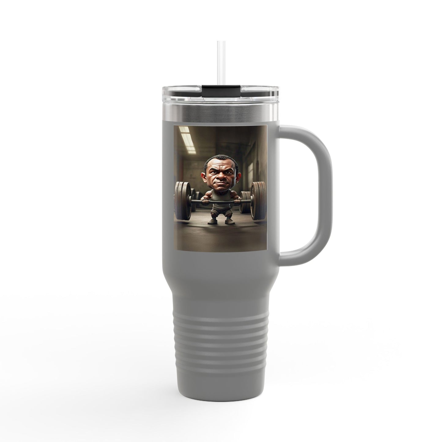 Funny Insulated Travel Mug - 40oz Motivational Humor Gift for Gym Lovers