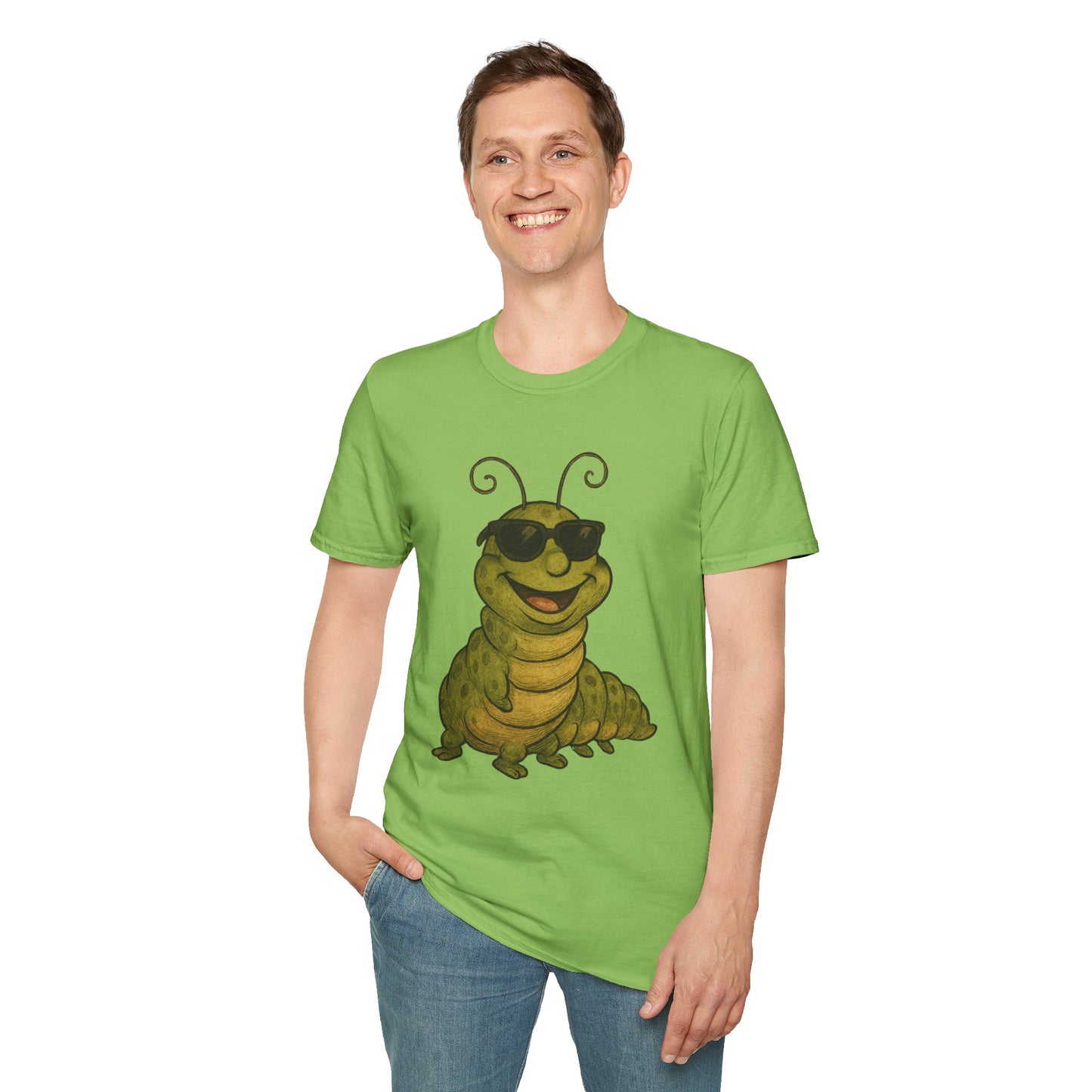 Cool Caterpillar Unisex Softstyle T-Shirt - Fun Graphic Tee for Kids and Adults