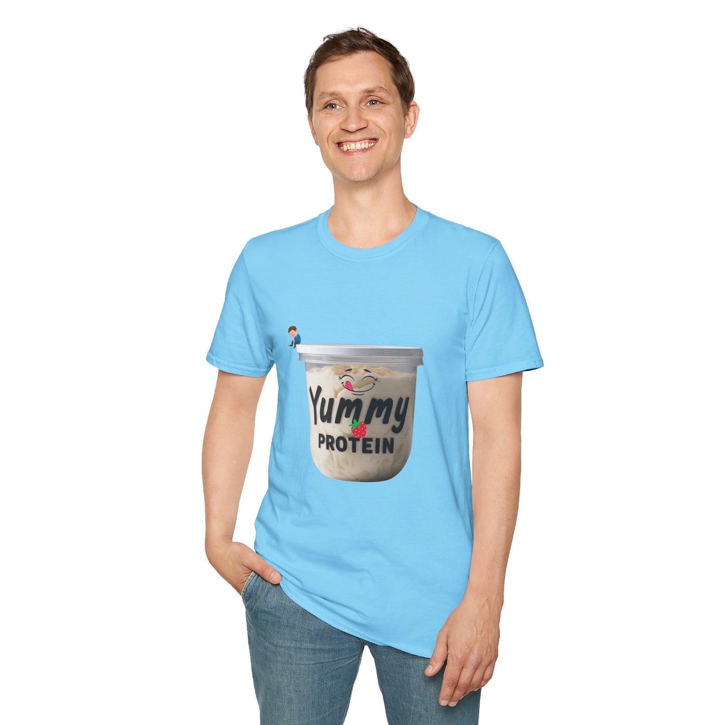 Yummy Protein Unisex Softstyle T-Shirt - Fun Fitness Apparel