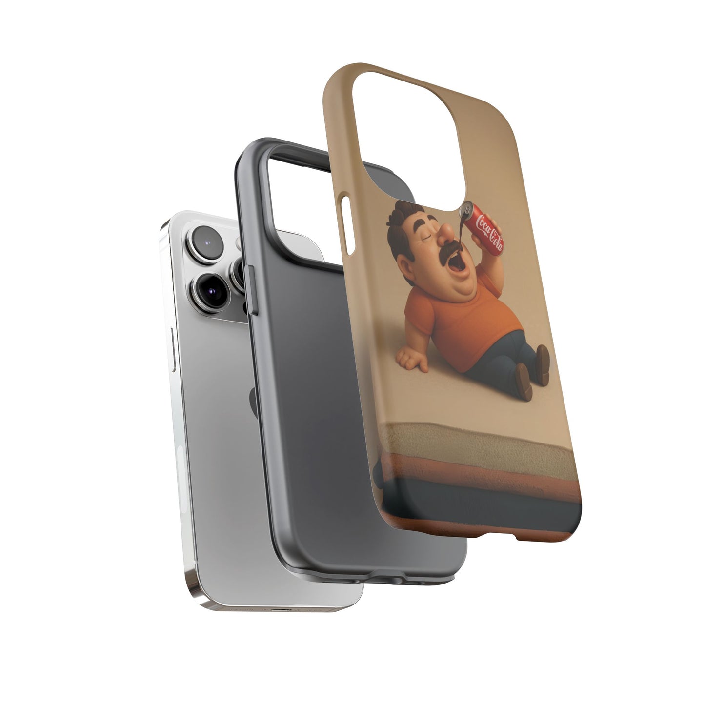 Funny Cartoon Phone Case - 'Coca-Cola Chill' Design