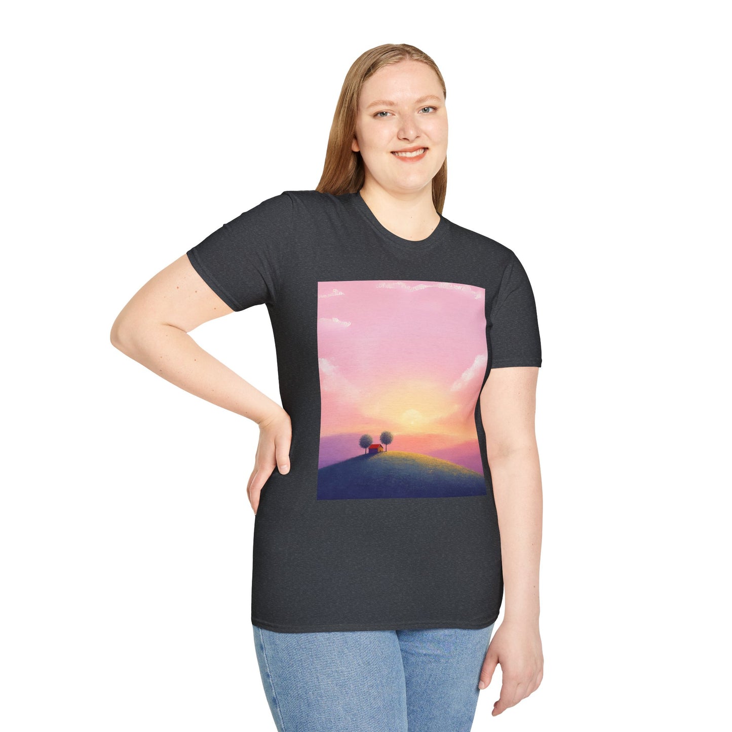 Serene Sunset Unisex Softstyle T-Shirt - Perfect for Nature Lovers