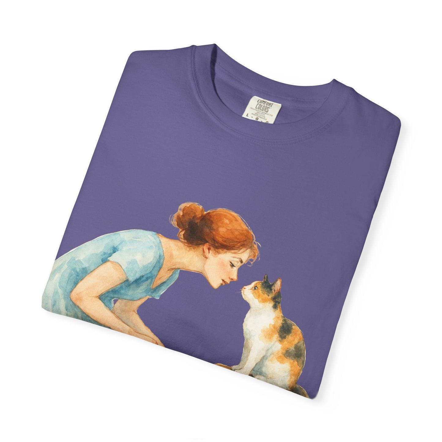 Hello Friend Cat Lover T-Shirt - Unisex Garment-Dyed Tee