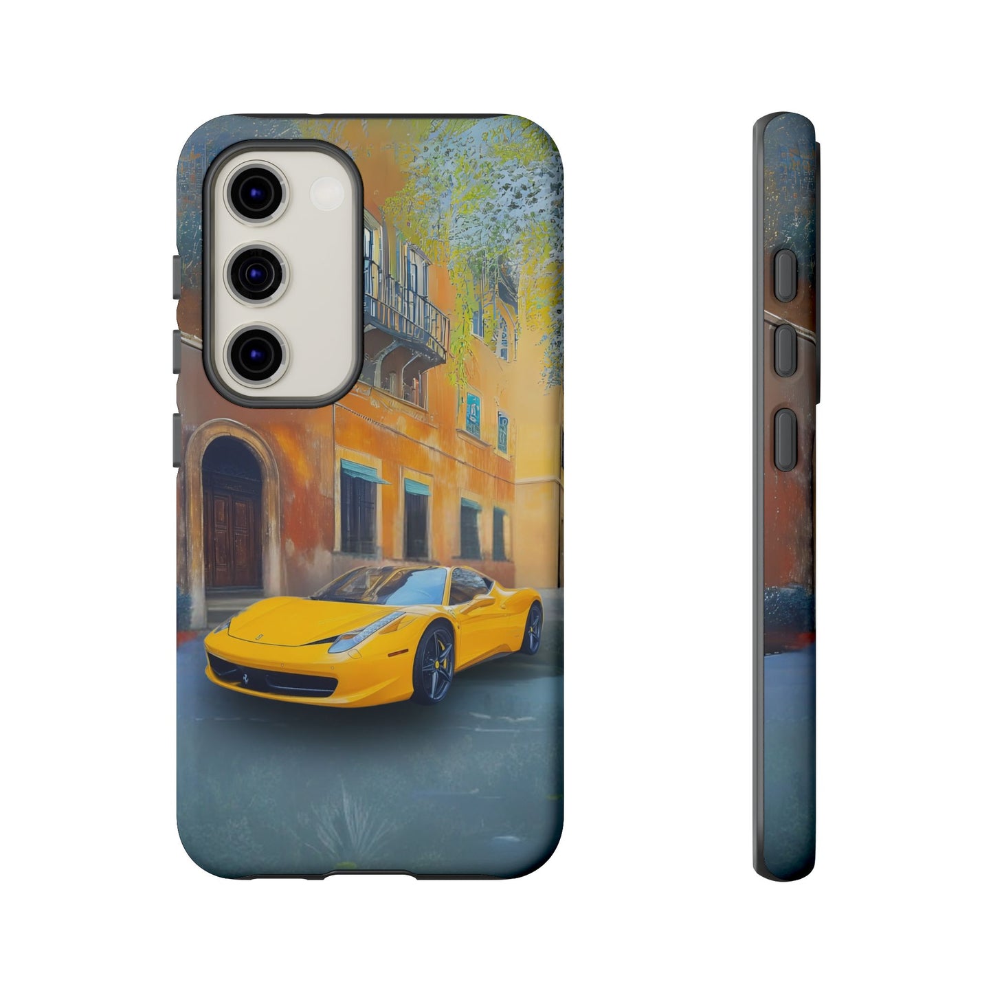 Ferrari Yellow Tough Phone Case - Stylish and Durable