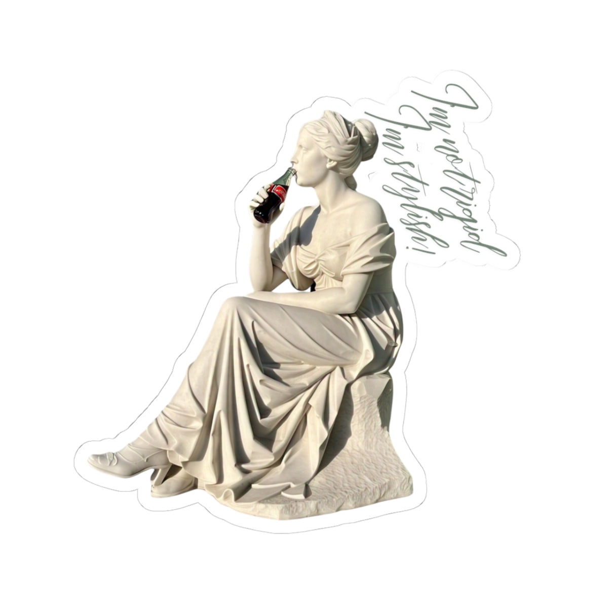 Elegant Soda Break Kiss-Cut Stickers - Classic Art Design for Unique Personalization