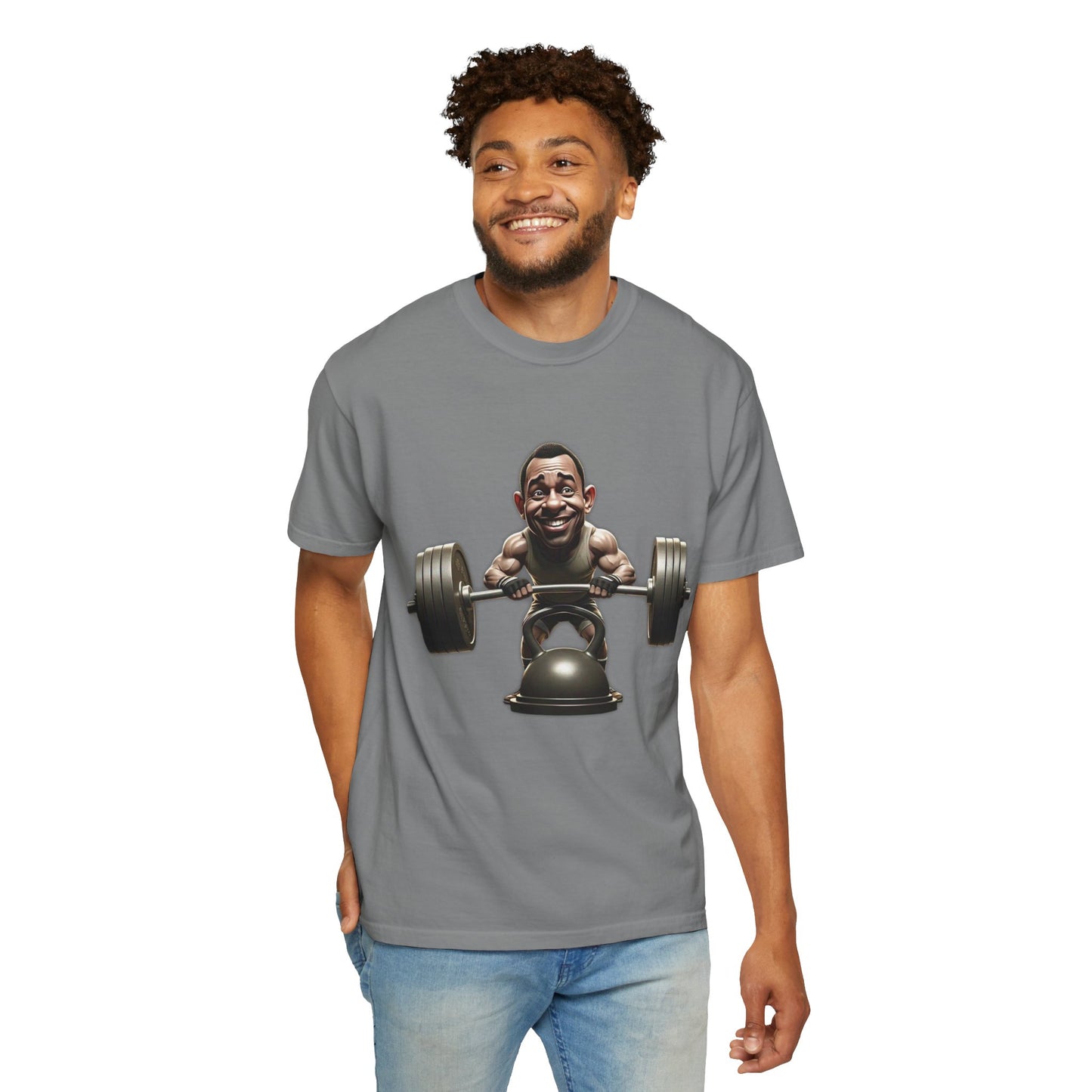 Funny Weightlifting T-Shirt Garment-Dyed Tee for Fitness Enthusiasts