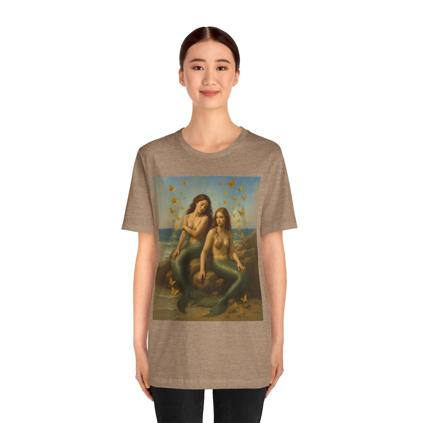 Mermaid Goddess Tee - Artistic Short Sleeve Shirt