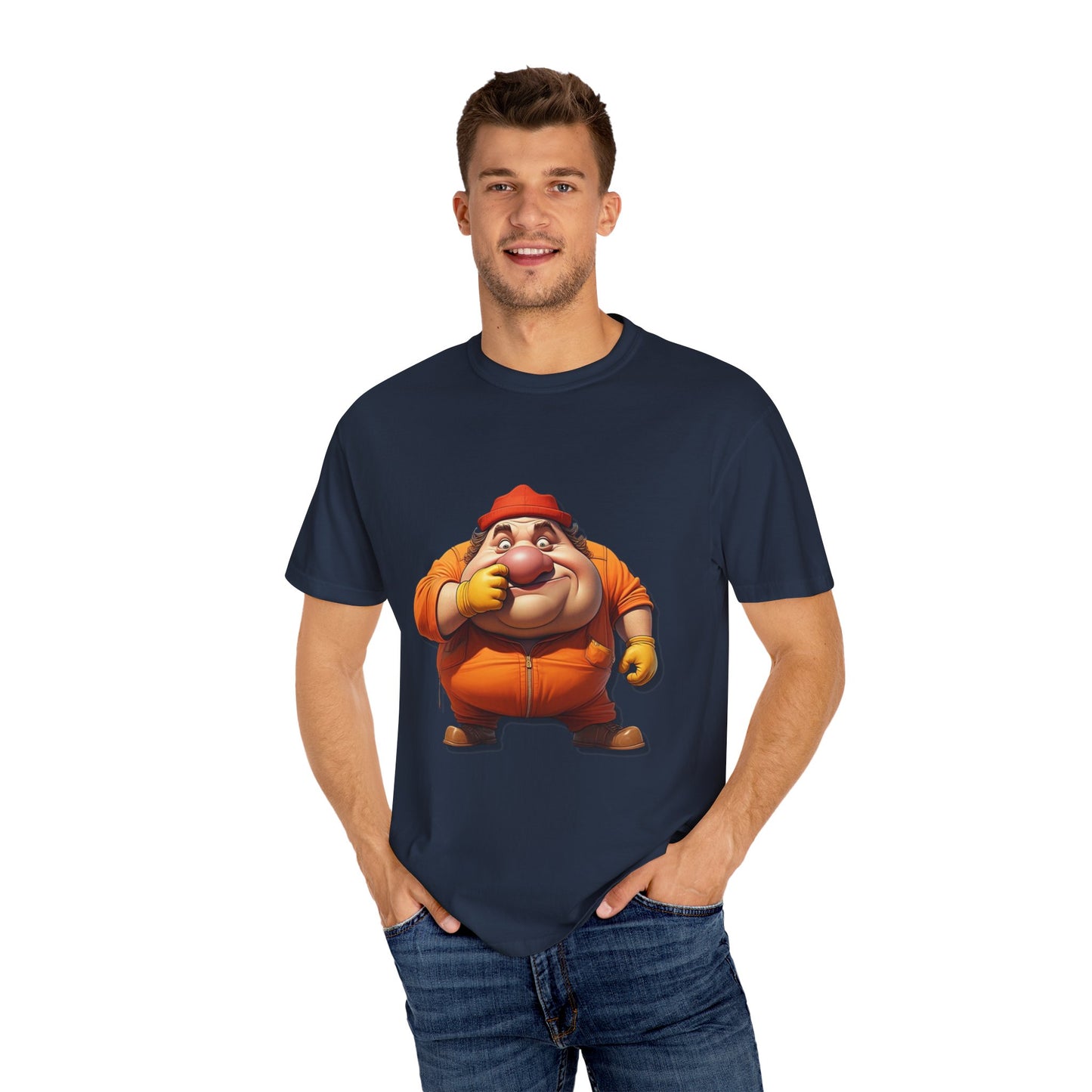Fun Cartoon Character Unisex Garment-Dyed T-Shirt