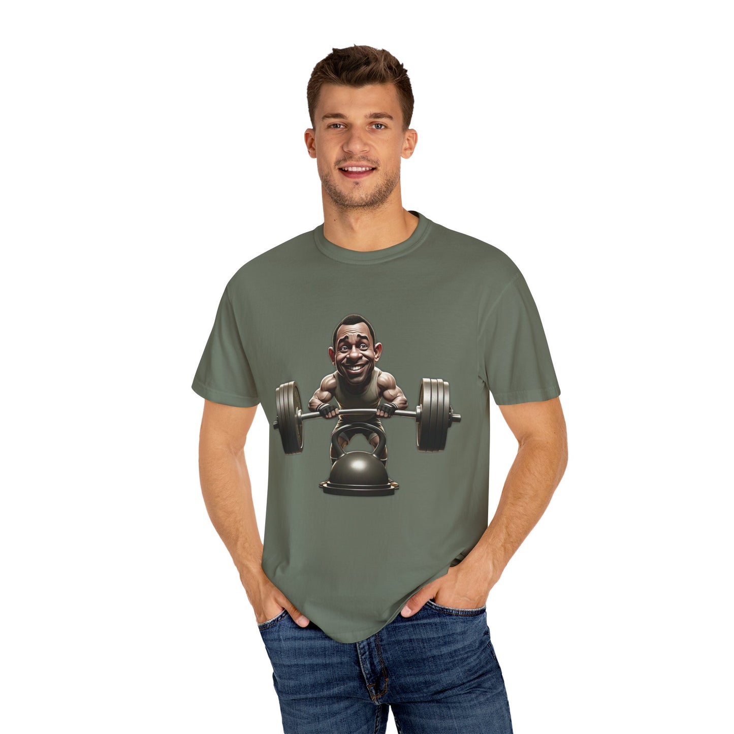Funny Weightlifting T-Shirt Garment-Dyed Tee for Fitness Enthusiasts