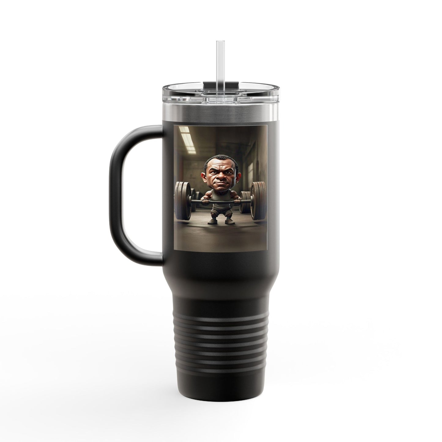 Funny Insulated Travel Mug - 40oz Motivational Humor Gift for Gym Lovers