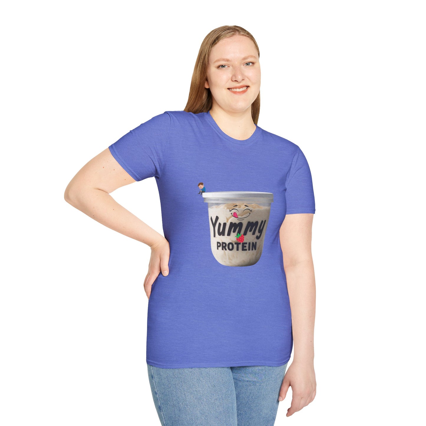 Yummy Protein Unisex Softstyle T-Shirt - Fun Fitness Apparel