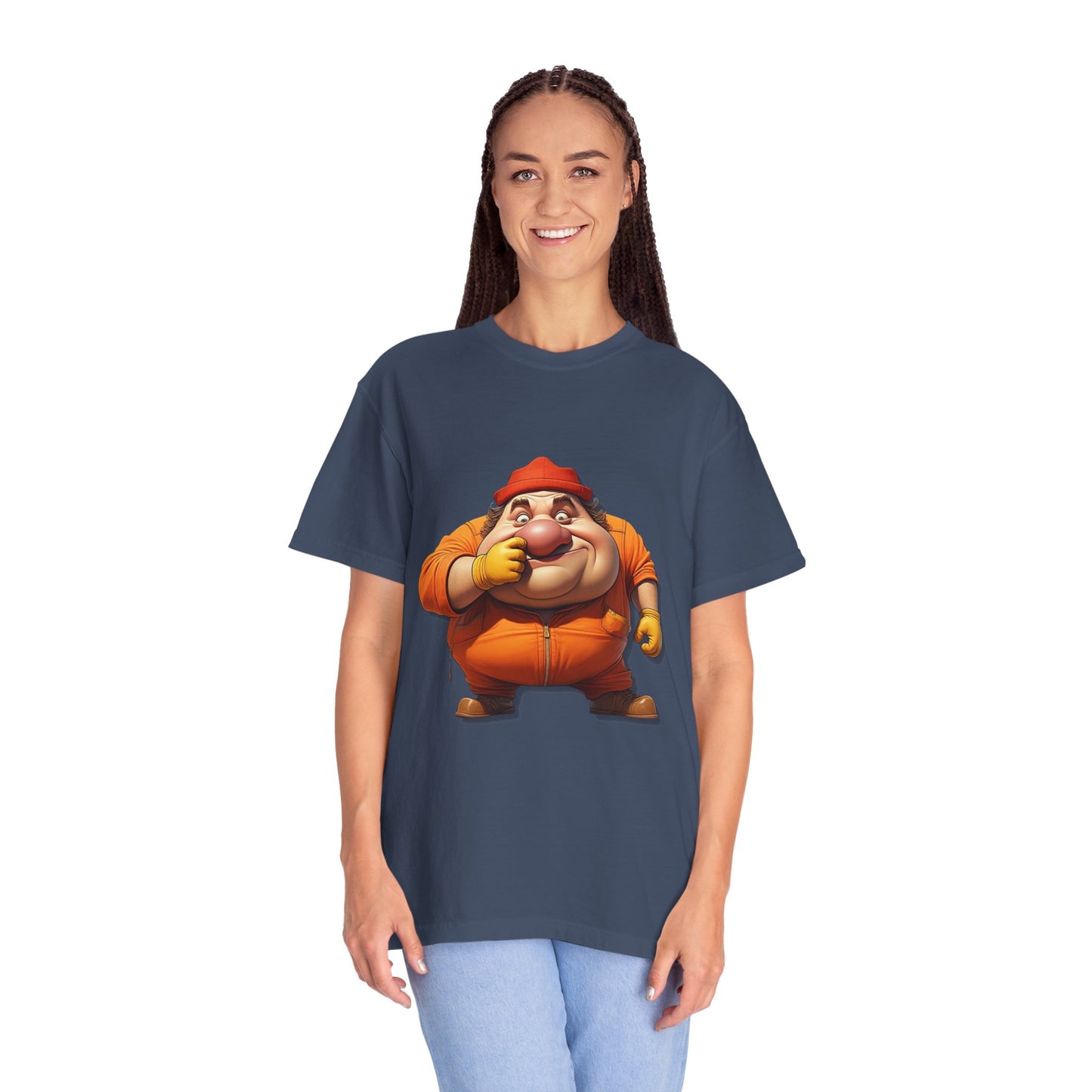 Fun Cartoon Character Unisex Garment-Dyed T-Shirt