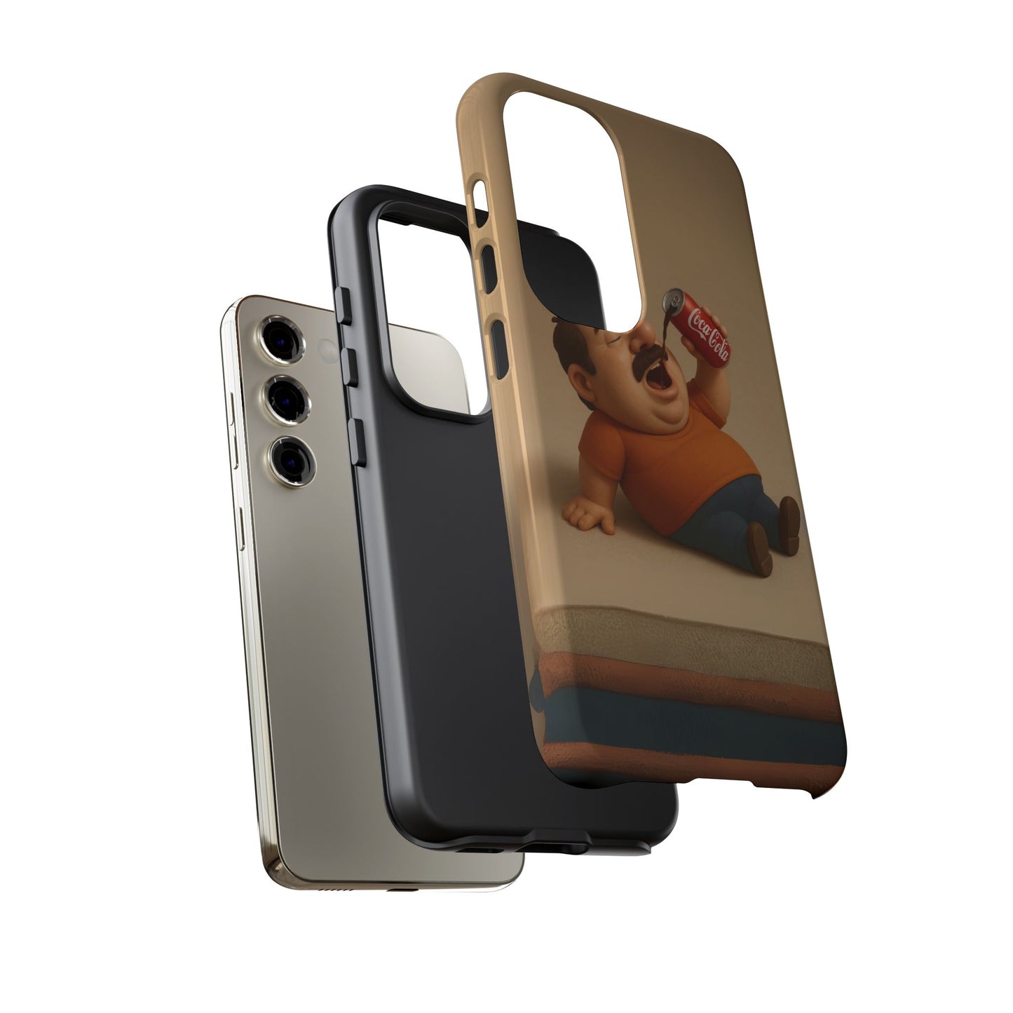 Funny Cartoon Phone Case - 'Coca-Cola Chill' Design