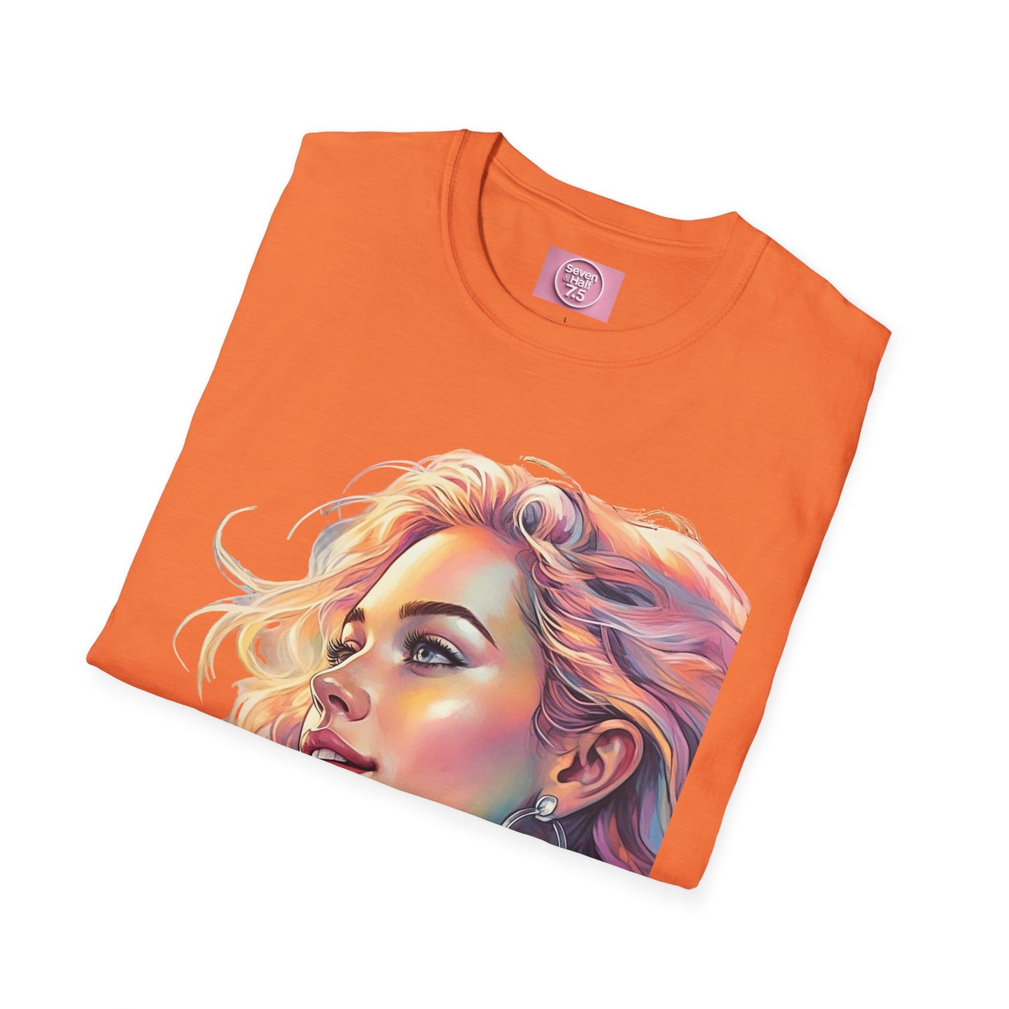 Artistic Women's Portrait T-Shirt - Women's Softstyle Tee for Creative Souls
