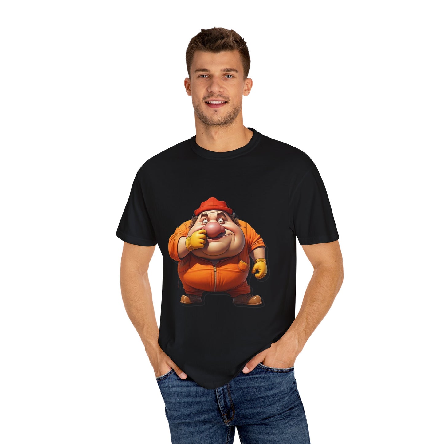 Fun Cartoon Character Unisex Garment-Dyed T-Shirt
