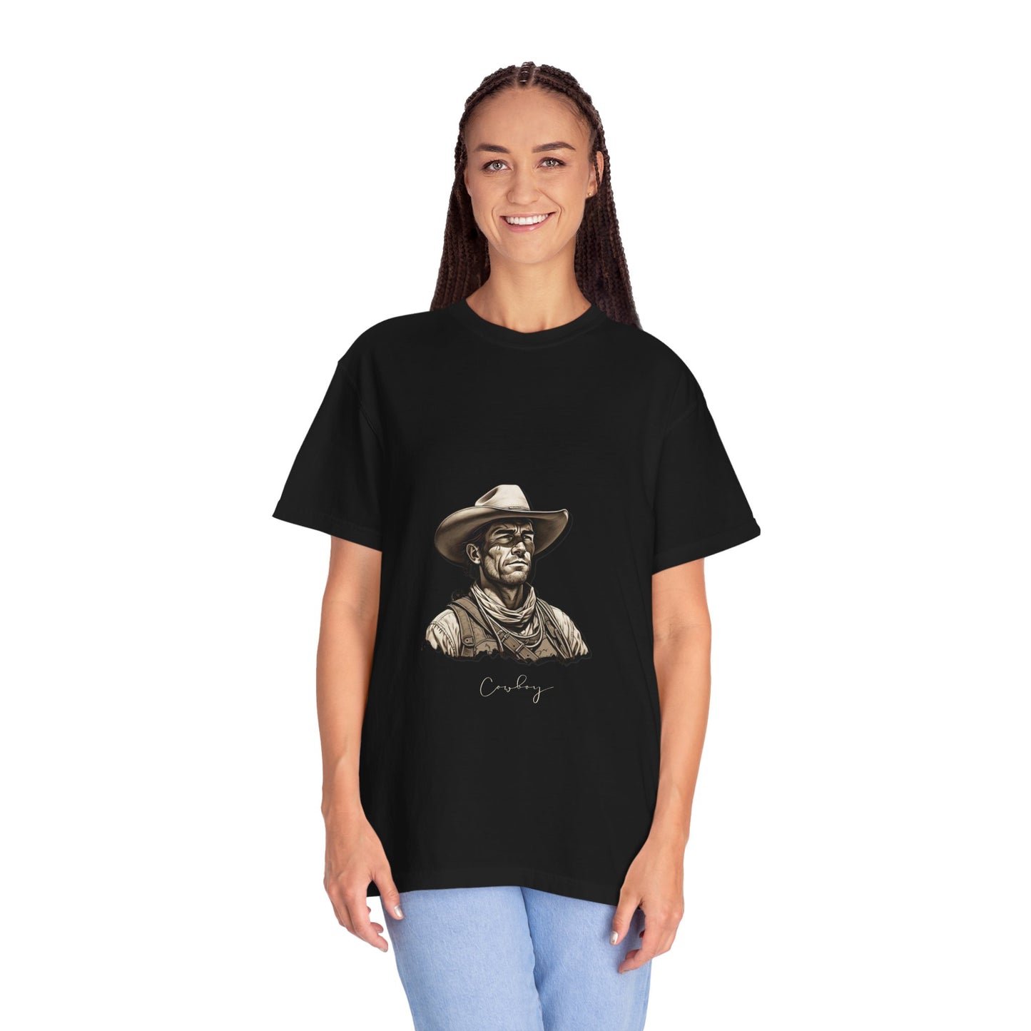 Rustic Cowboy Graphic T-Shirt for Western Aficionados