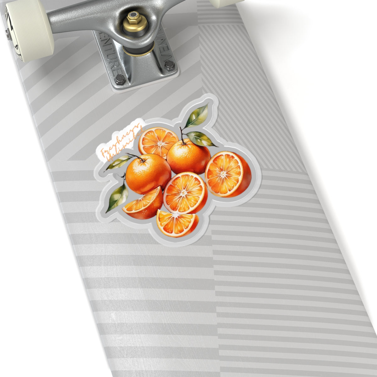 Fresh Citrus Kiss-Cut Stickers - Colorful Orange Fruit Design for Smooth Surfaces