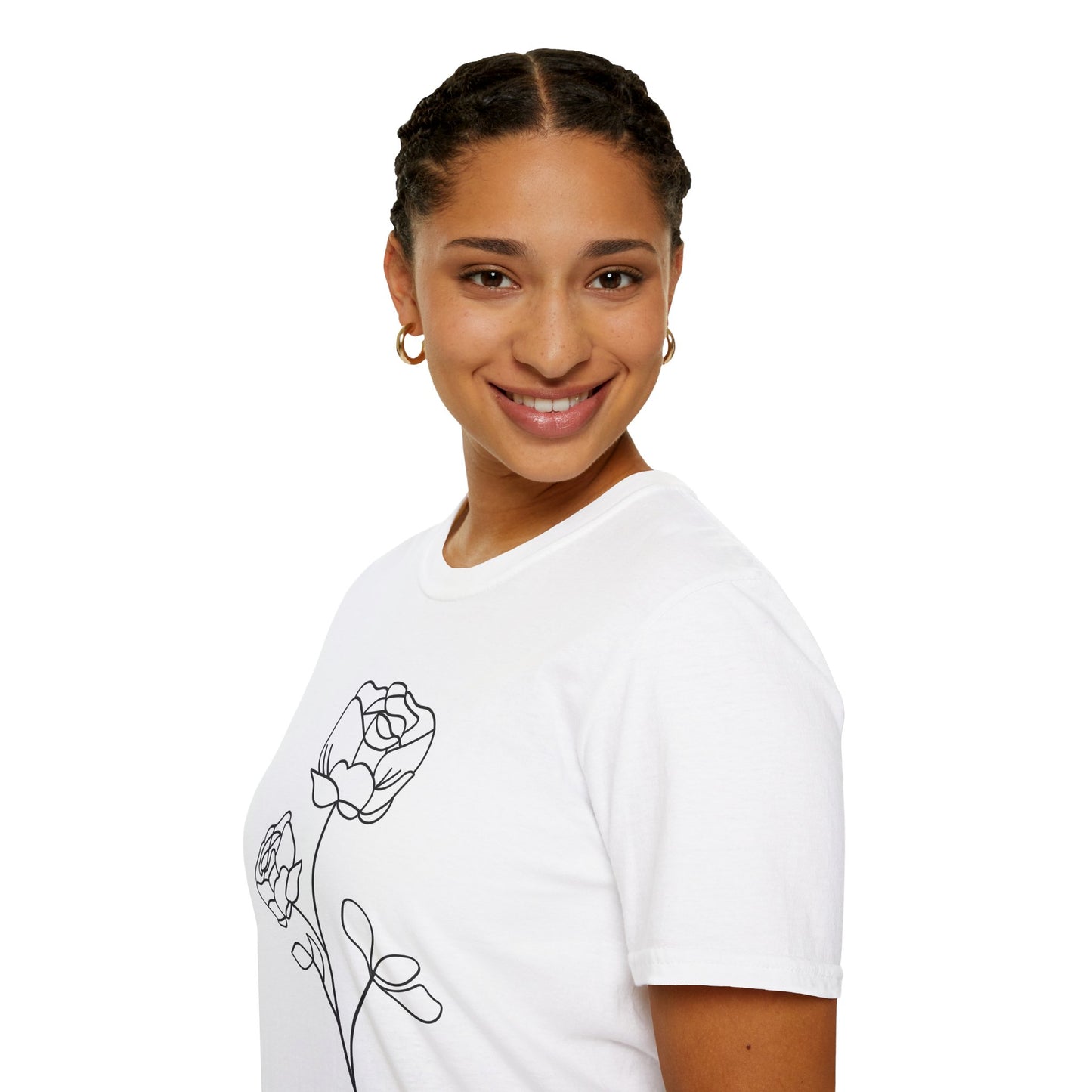 Minimalist Floral Unisex Softstyle T-Shirt - Perfect for Everyday Wear
