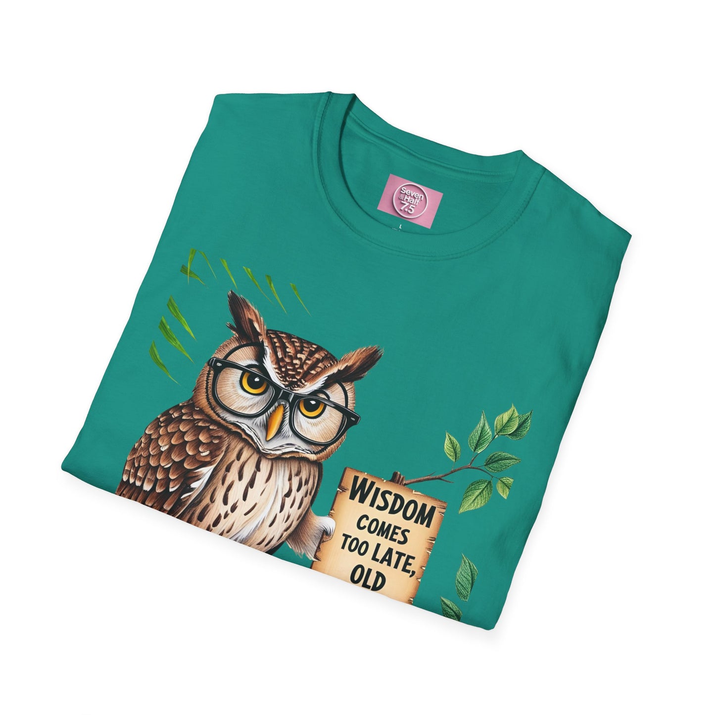 Wisdom Owl Unisex Softstyle T-Shirt - Inspirational Nature Tee