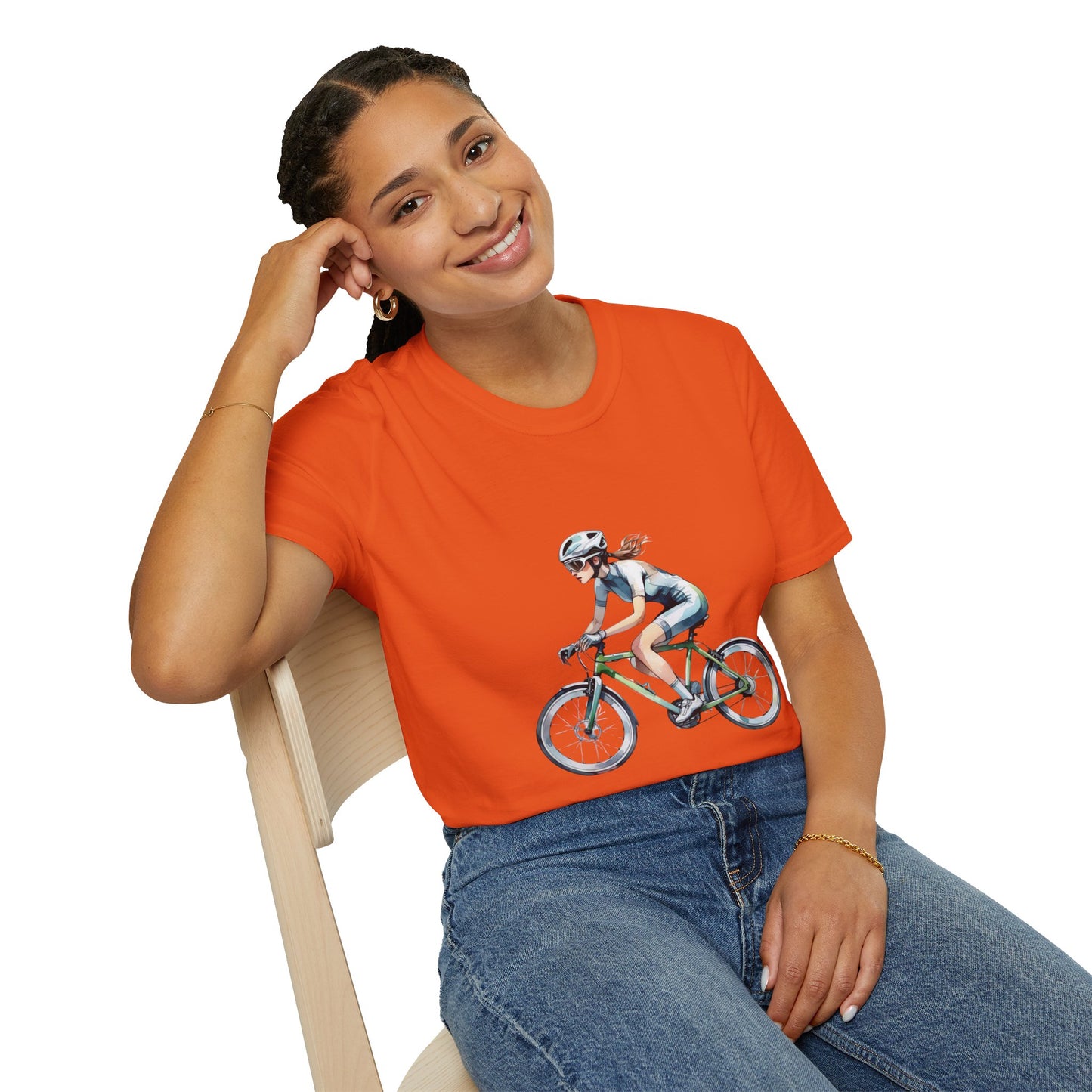 Cycling Enthusiast Softstyle T-Shirt – Sporty Graphic Tee for Bikers