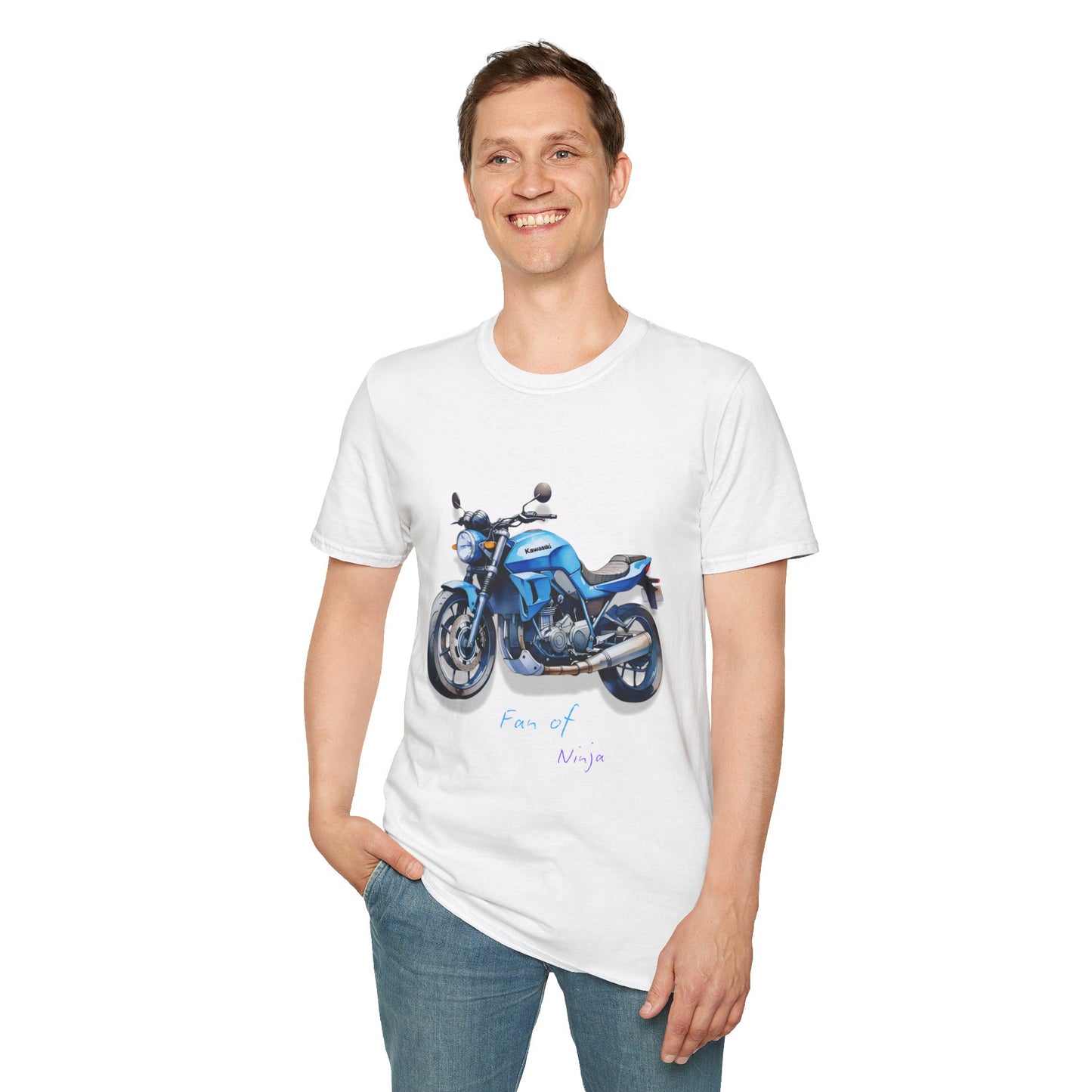Unisex Softstyle T-Shirt - 'Fan of Ninja' Motorcycle Graphic Tee for Riders
