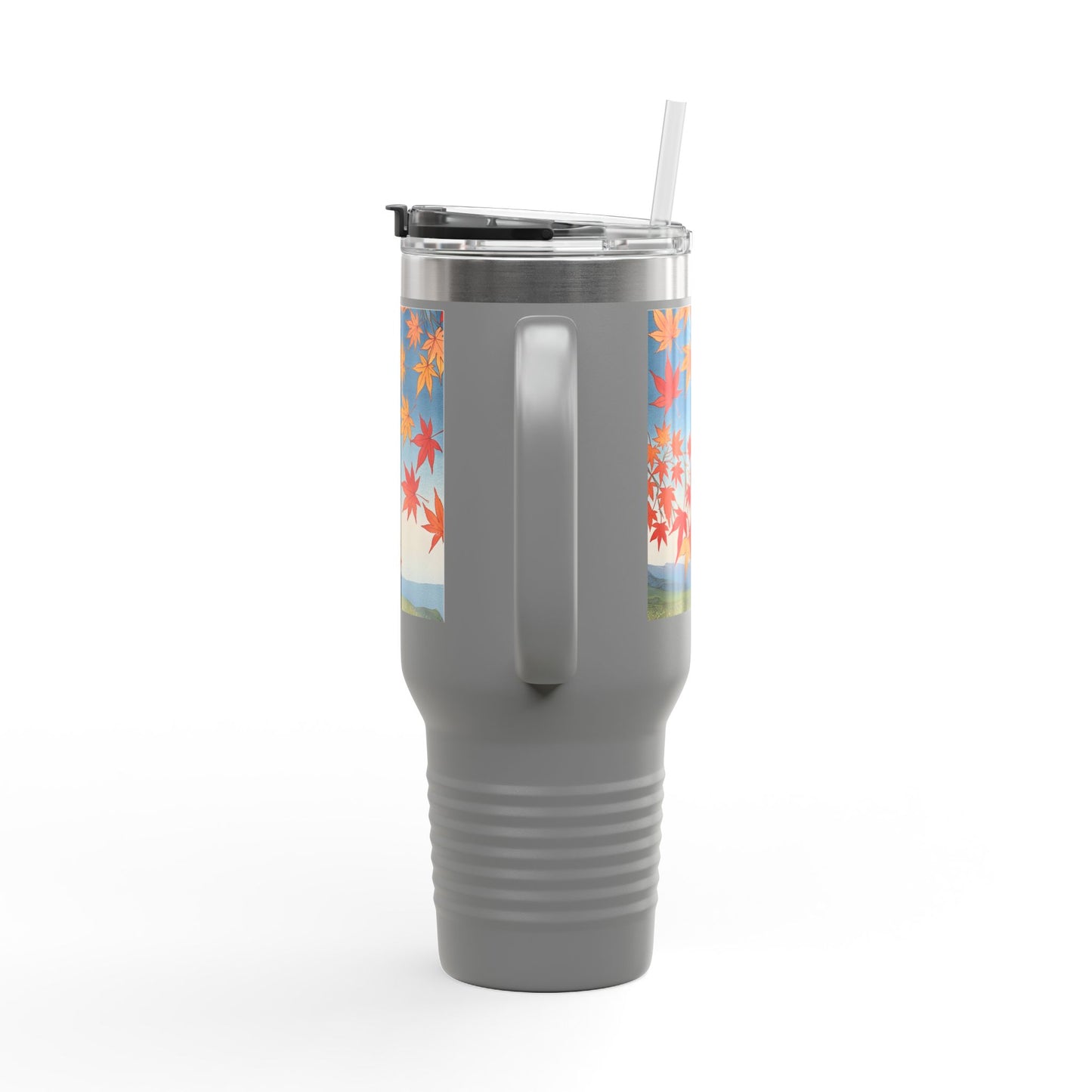 Autumn Leaves Insulated Travel Mug - 40oz Travel Cup with Straw