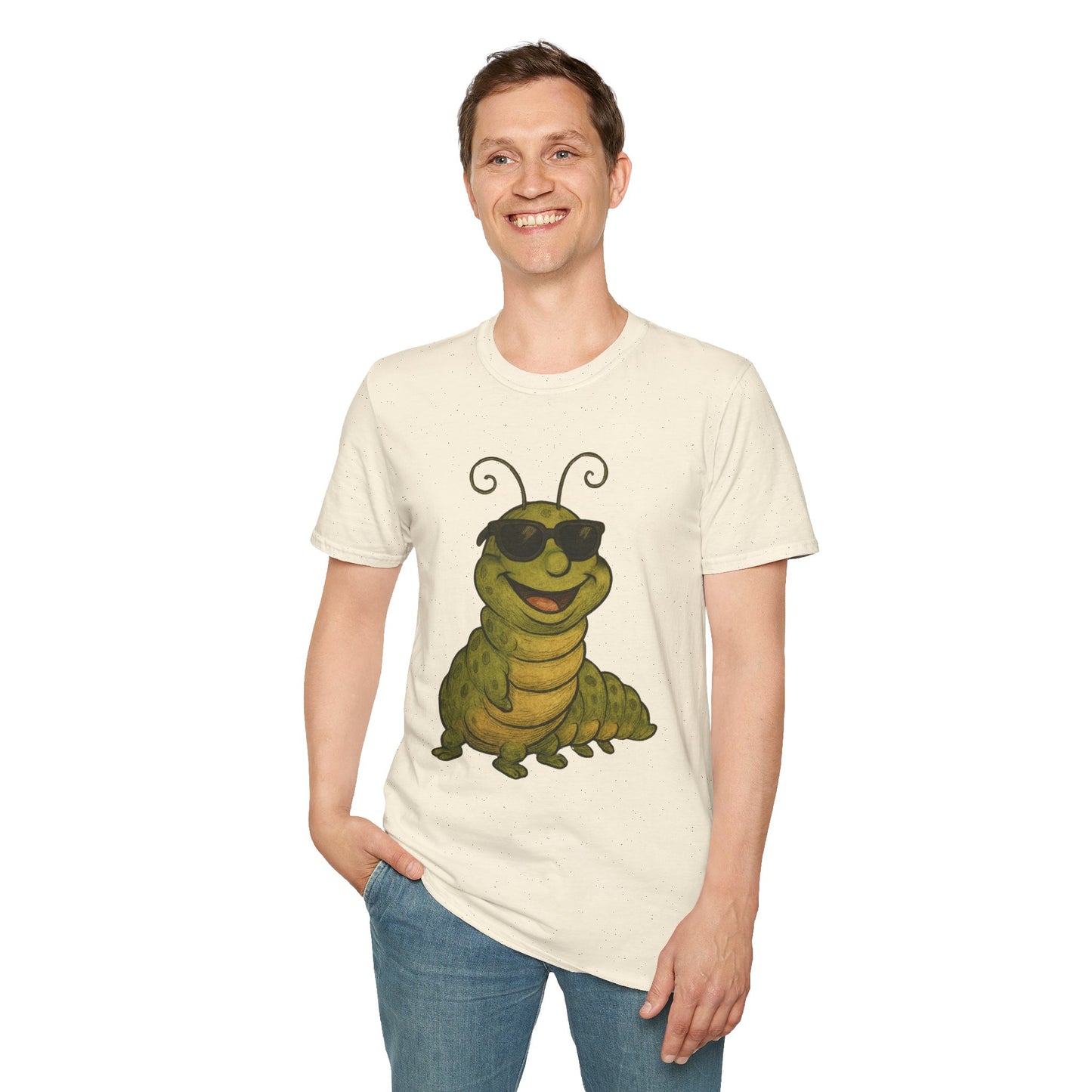 Cool Caterpillar Unisex Softstyle T-Shirt - Fun Graphic Tee for Kids and Adults