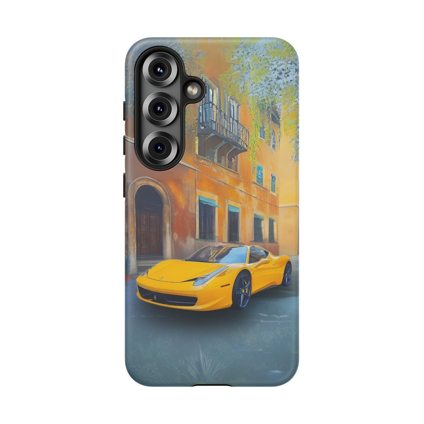 Ferrari Yellow Tough Phone Case - Stylish and Durable