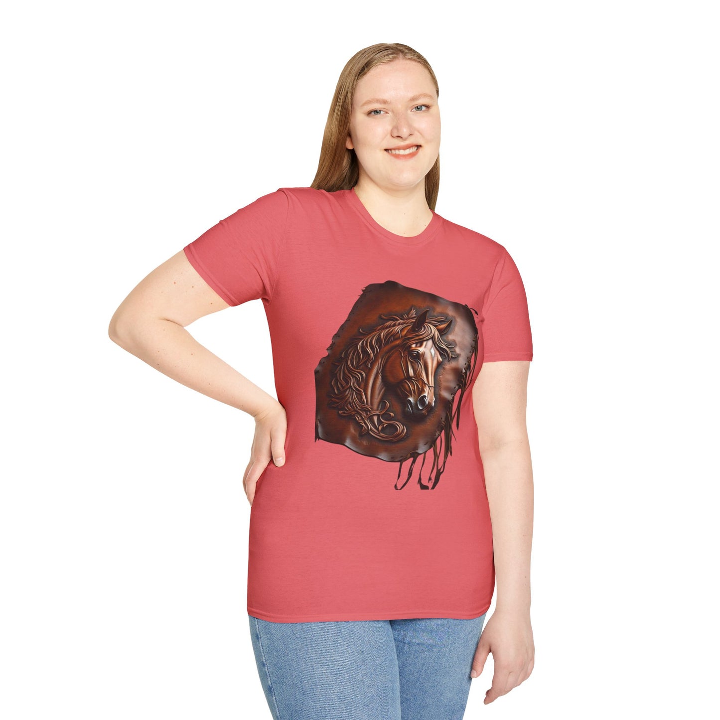 Rustic Horse Artwork Unisex Softstyle T-Shirt