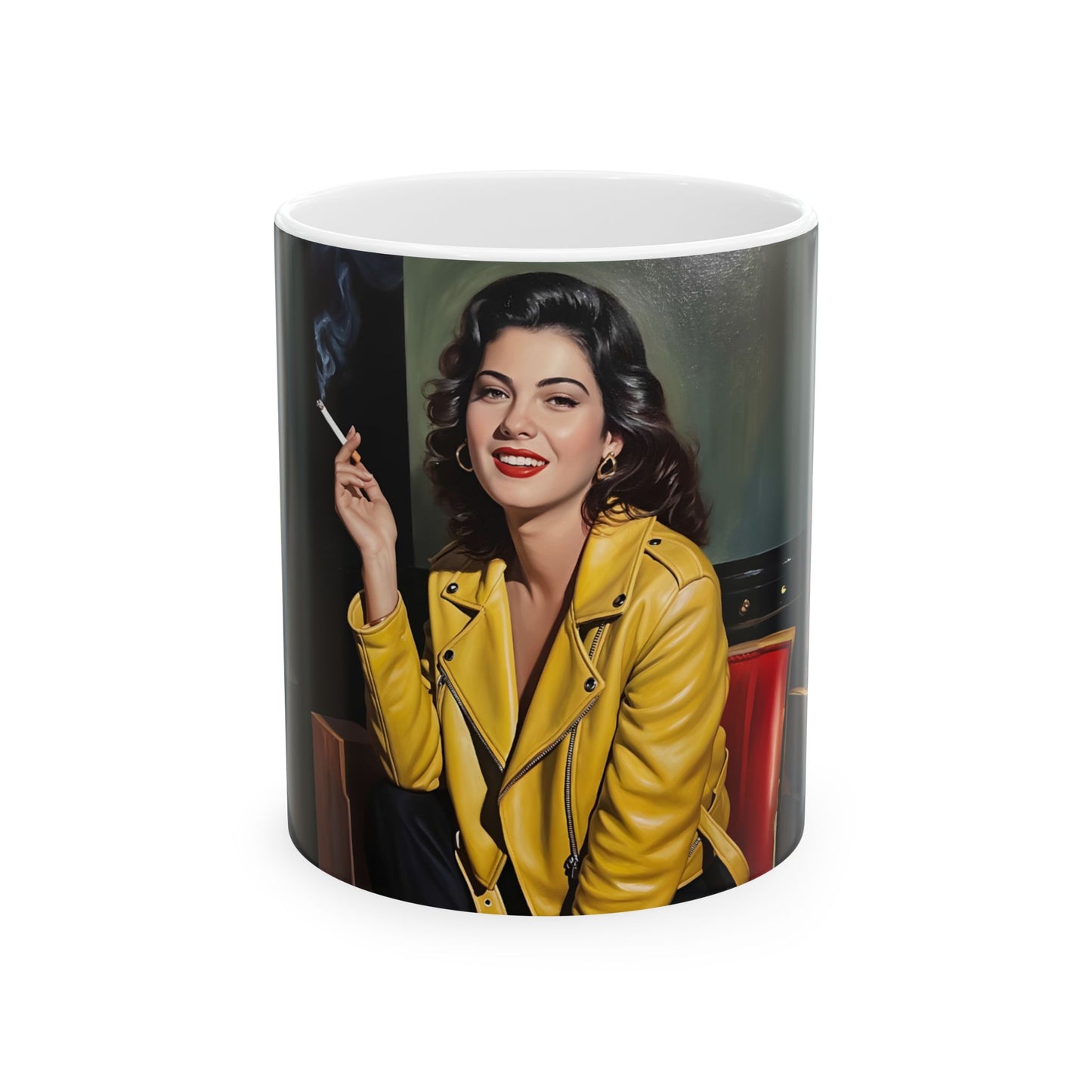 Ceramic Mug with Retro Model Design | Perfect for Coffee Lovers & Gifts