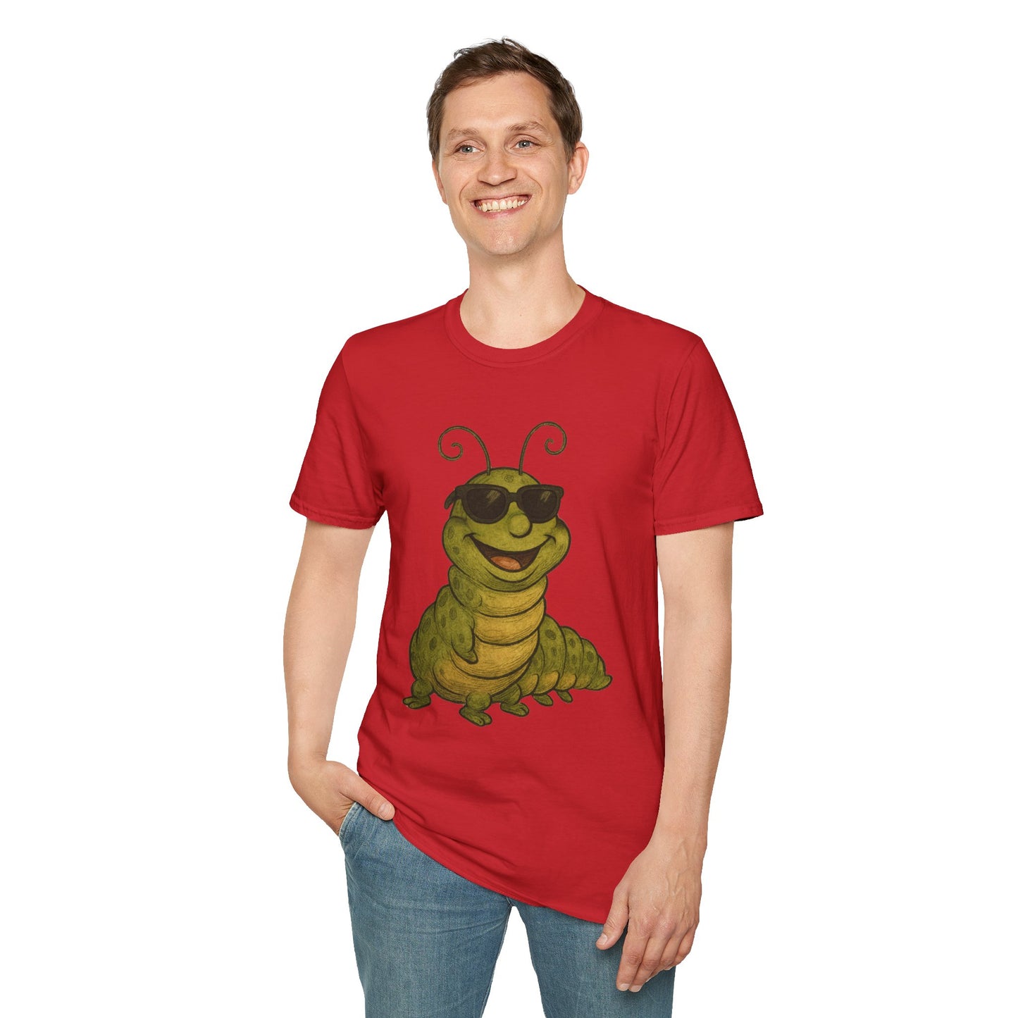Cool Caterpillar Unisex Softstyle T-Shirt - Fun Graphic Tee for Kids and Adults
