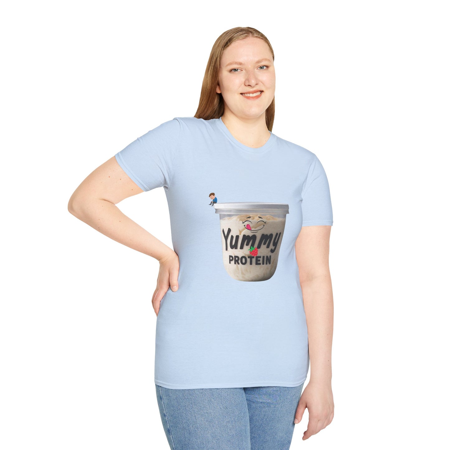 Yummy Protein Unisex Softstyle T-Shirt - Fun Fitness Apparel