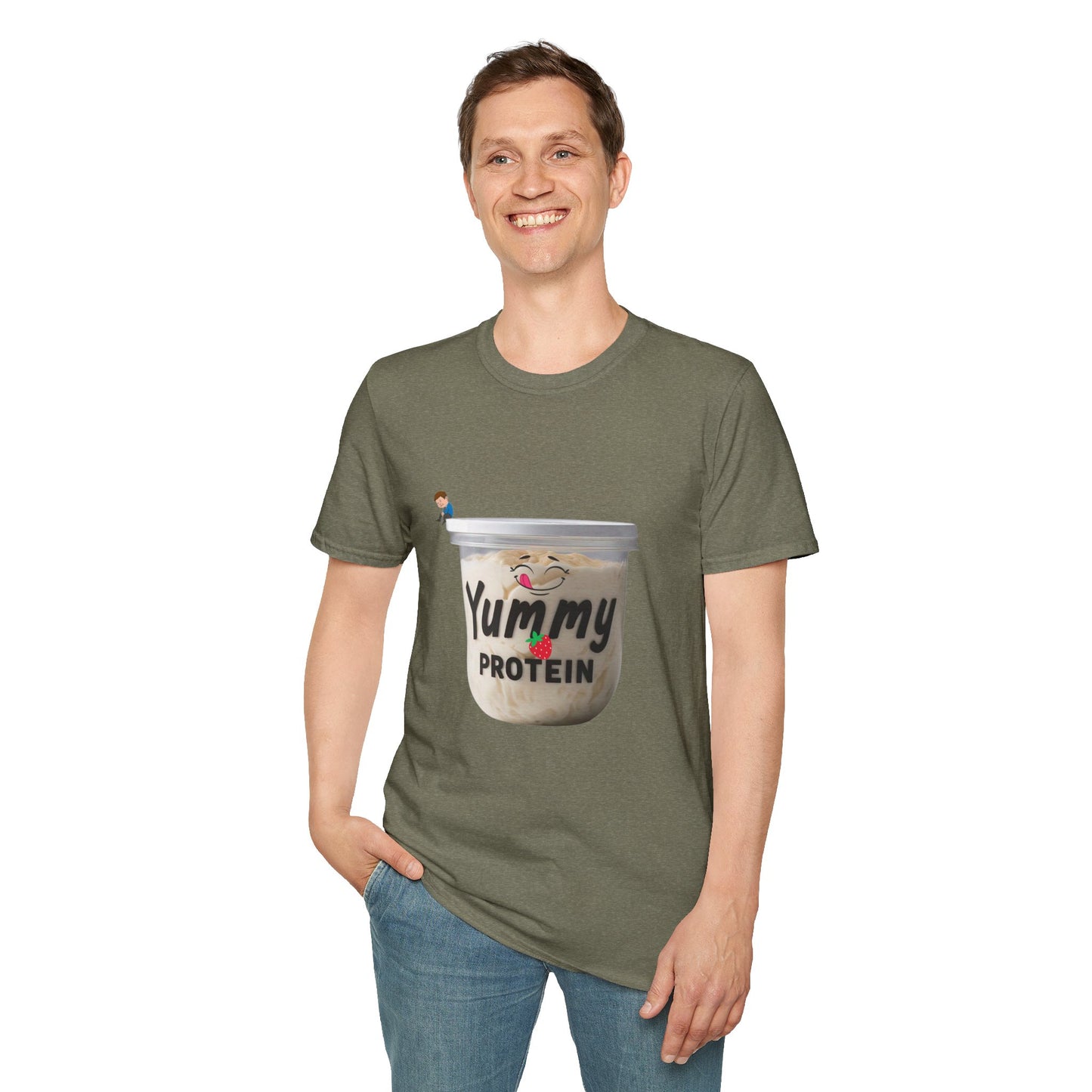 Yummy Protein Unisex Softstyle T-Shirt - Fun Fitness Apparel