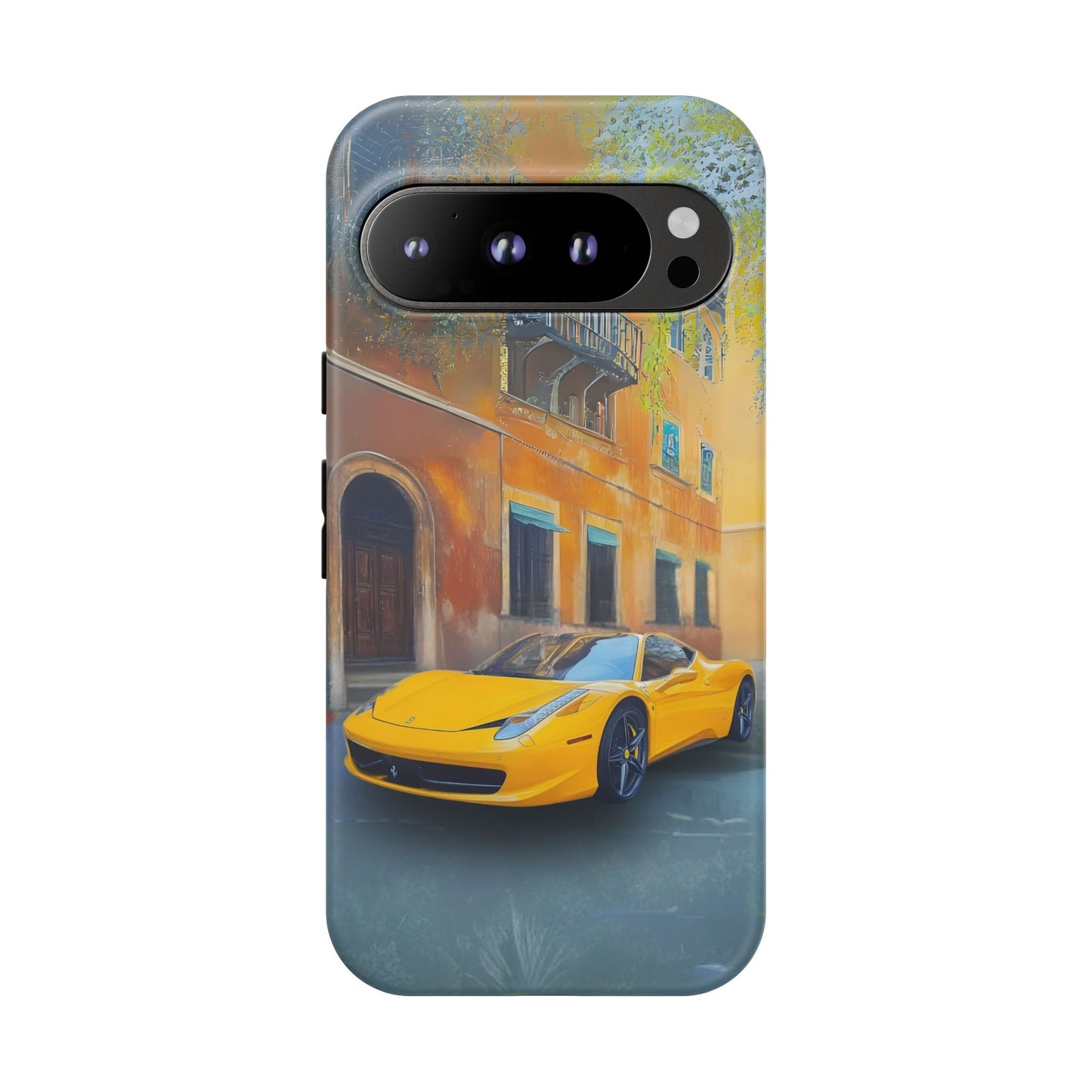 Ferrari Yellow Tough Phone Case - Stylish and Durable