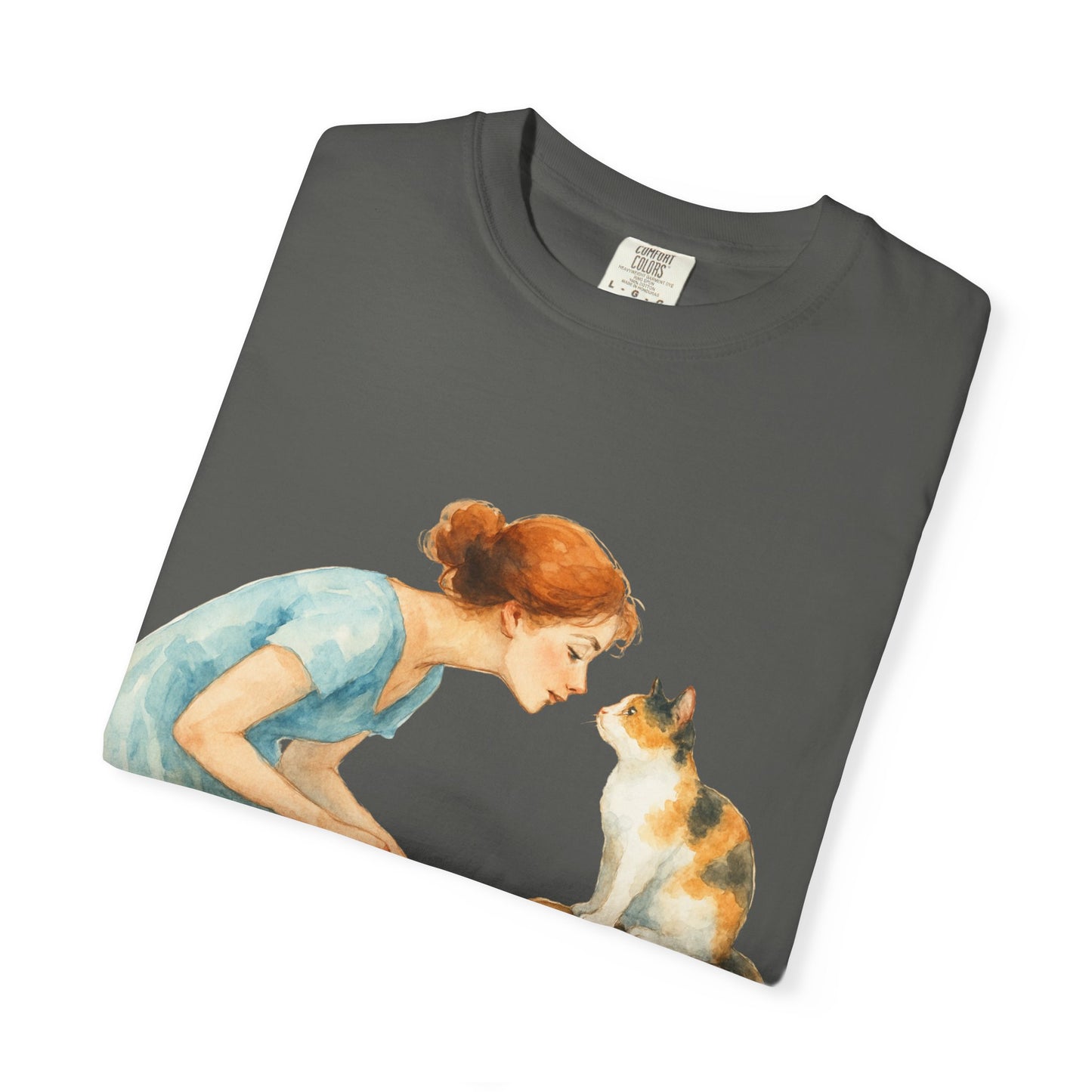 Hello Friend Cat Lover T-Shirt - Unisex Garment-Dyed Tee