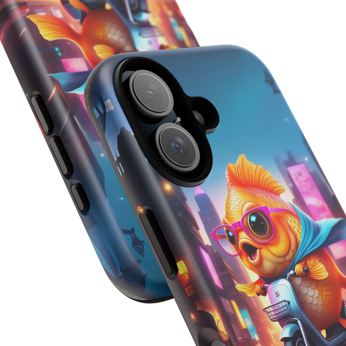 Adventures of Miss Goldfish Phone Case - Fun & Colorful Tough Cover for Fish Lovers