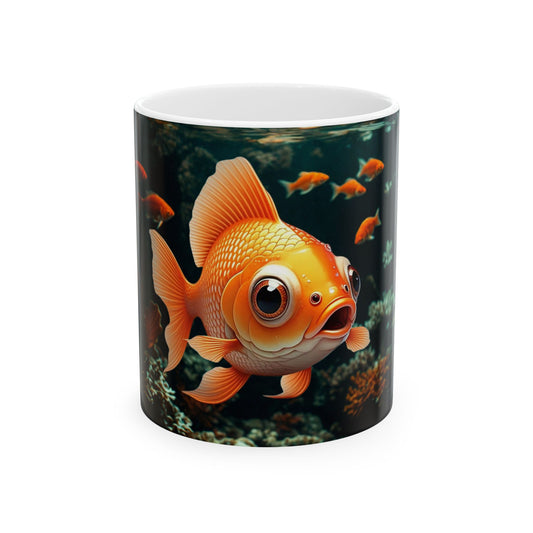 Whimsical Goldfish Ceramic Mug - Perfect for Aquatic Lovers