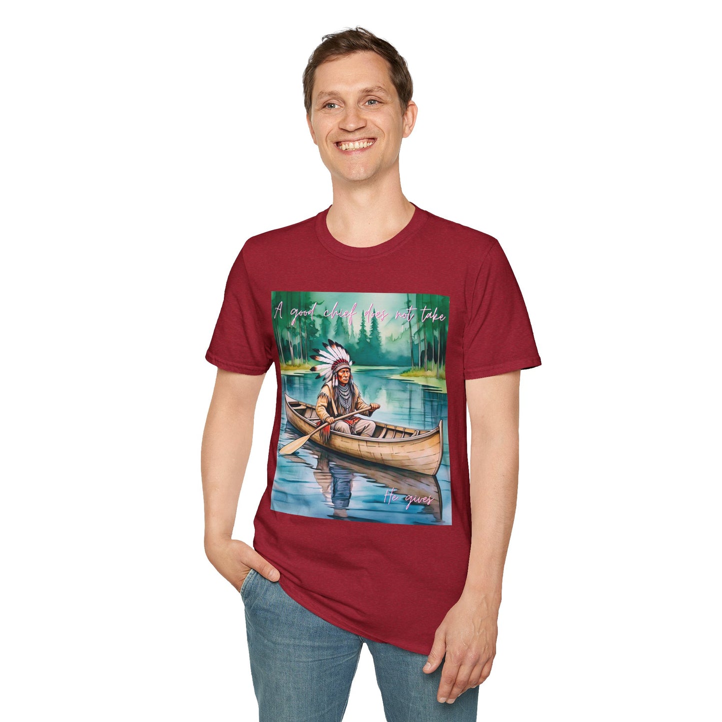Adventure-Inspired Unisex Softstyle T-Shirt - Canoe Design