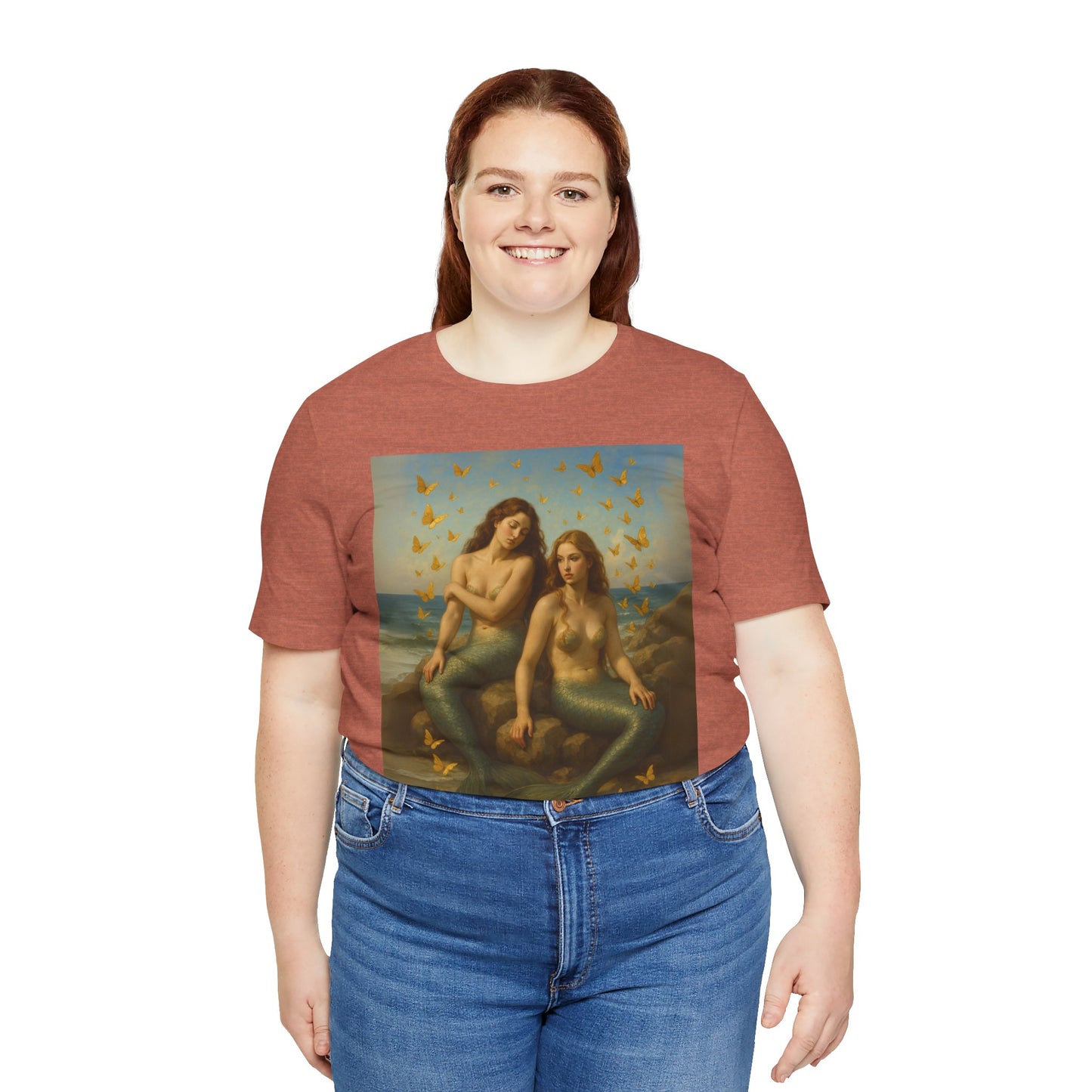 Mermaid Goddess Tee - Artistic Short Sleeve Shirt