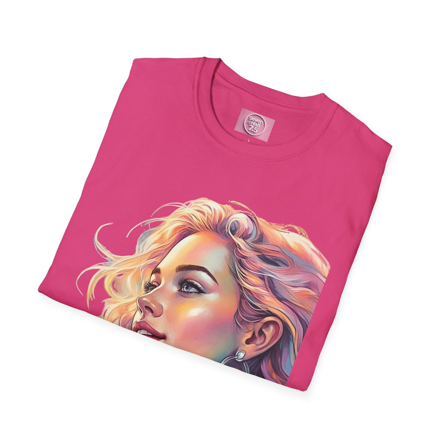 Artistic Women's Portrait T-Shirt - Women's Softstyle Tee for Creative Souls