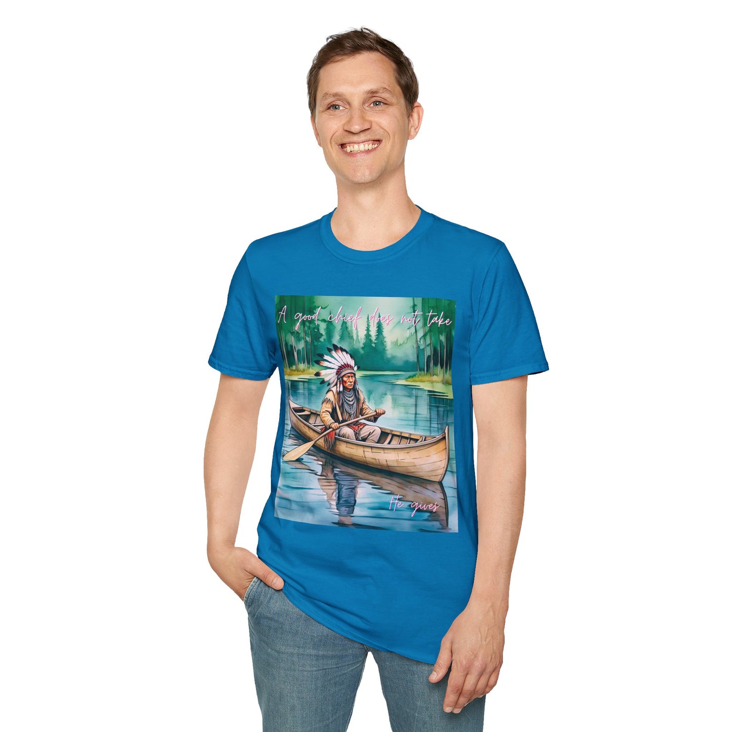 Adventure-Inspired Unisex Softstyle T-Shirt - Canoe Design