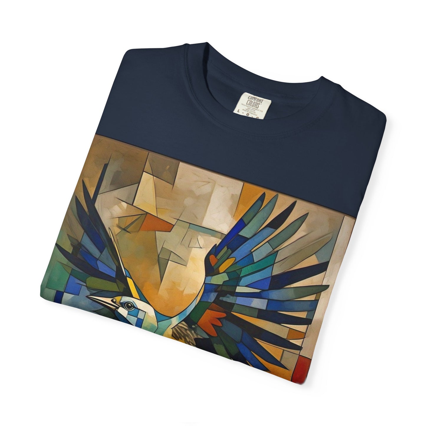 Colorful Bird Art Unisex T-Shirt - Vibrant Garment-Dyed Tee
