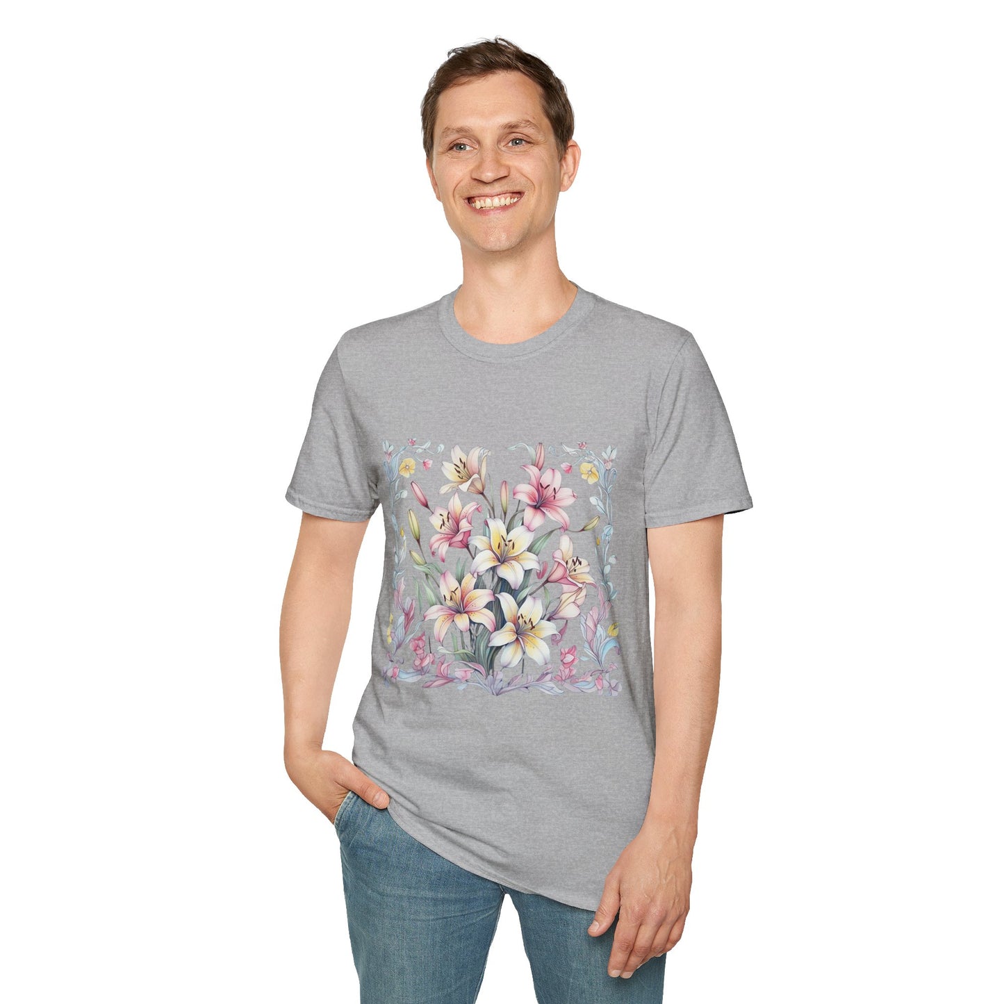 Floral Blossom Unisex T-Shirt - Softstyle Cotton Tee for Nature Lovers