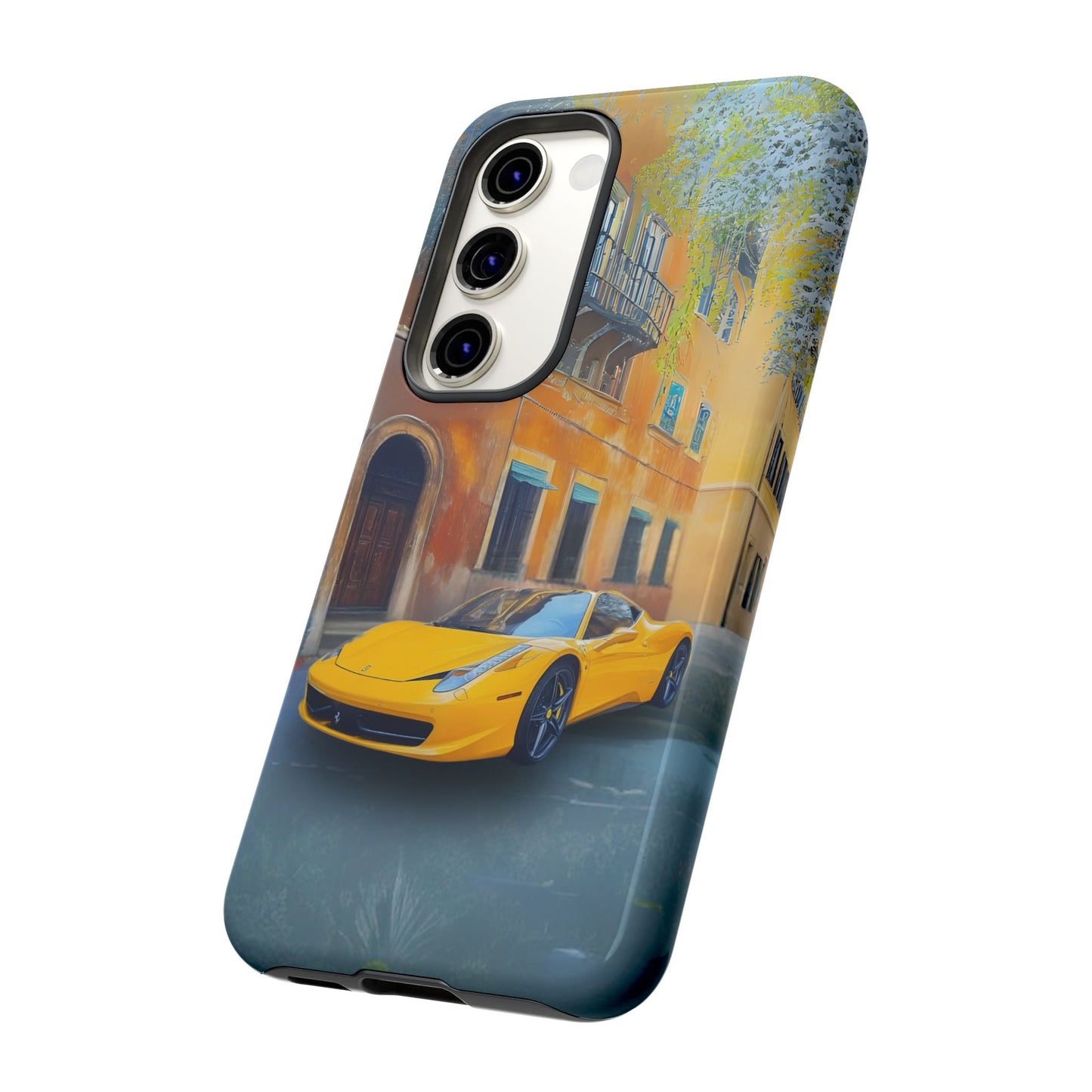 Ferrari Yellow Tough Phone Case - Stylish and Durable