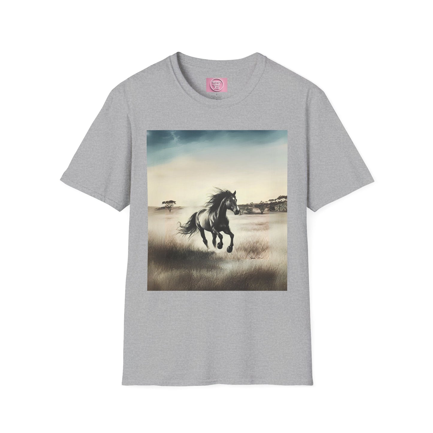 Majestic Horse Unisex Softstyle T-Shirt - Nature Inspired Graphic Tee
