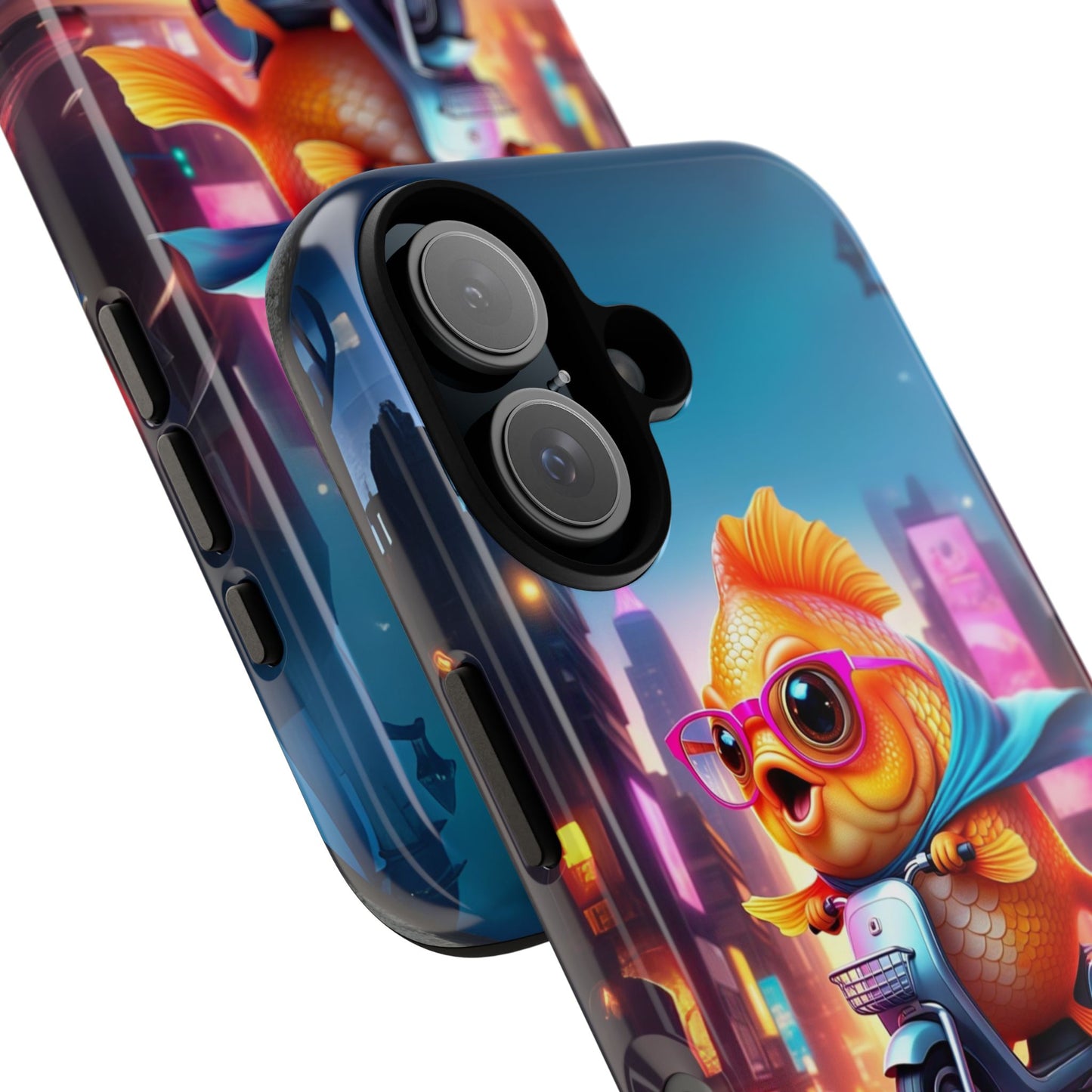 Adventures of Miss Goldfish Phone Case - Fun & Colorful Tough Cover for Fish Lovers