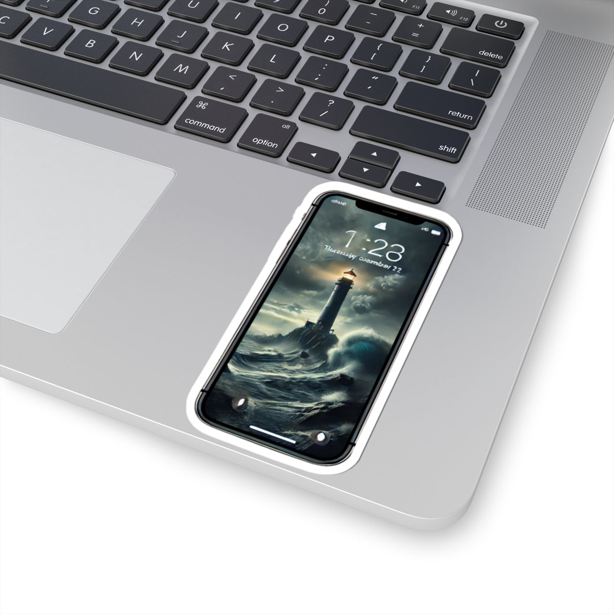Lighthouse Wave Kiss-Cut Stickers | Coastal Aesthetic Decor