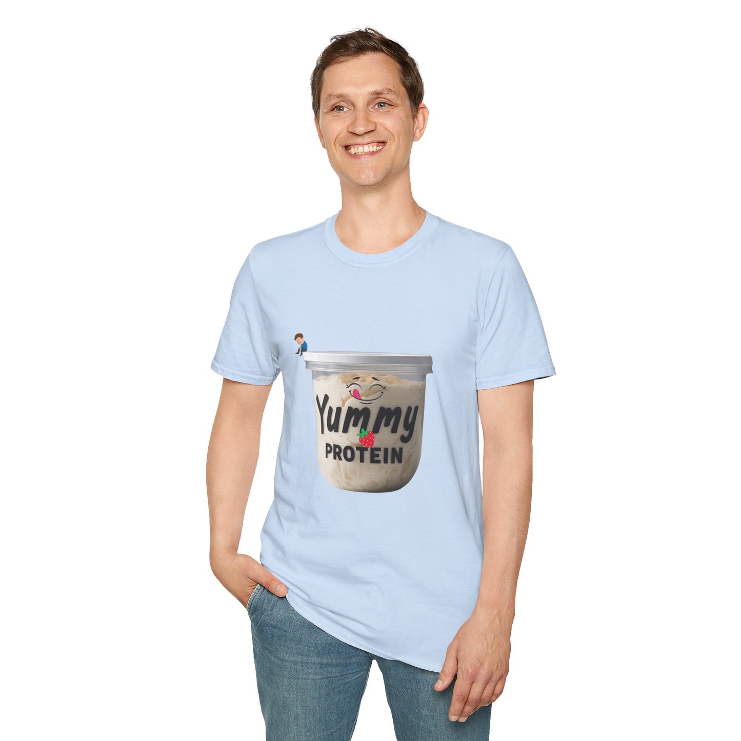 Yummy Protein Unisex Softstyle T-Shirt - Fun Fitness Apparel