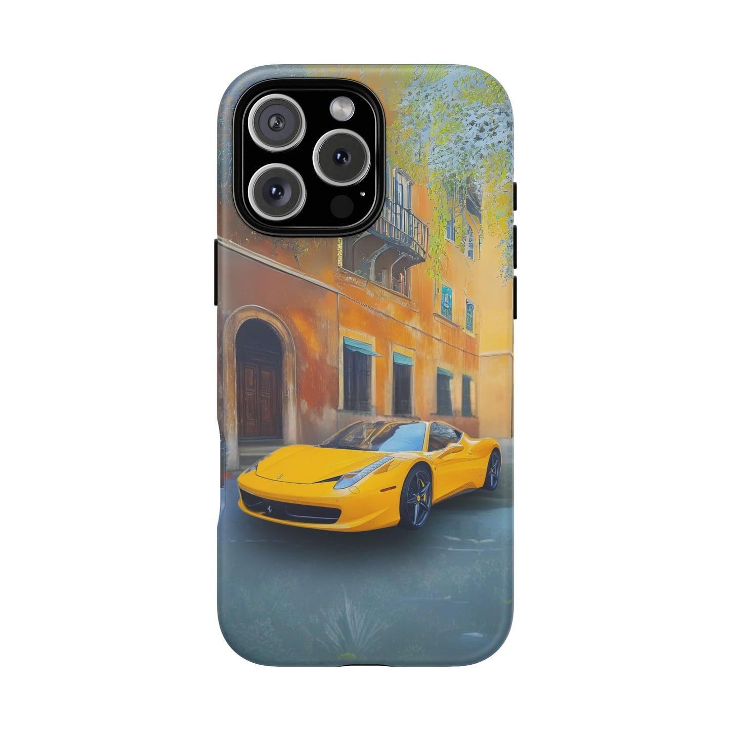 Ferrari Yellow Tough Phone Case - Stylish and Durable