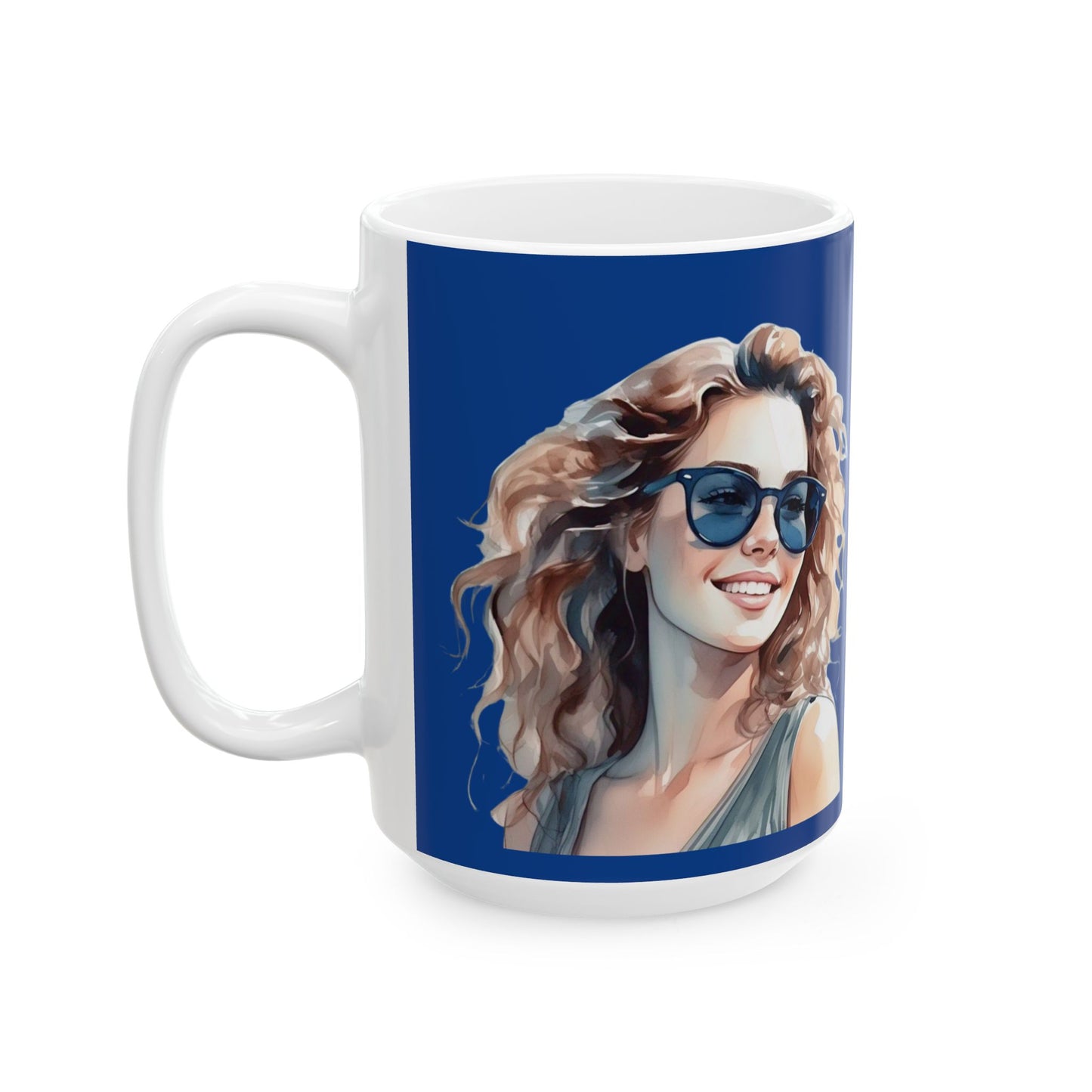 Stylish Woman Ceramic Mug - 11oz & 15oz Coffee Cup for Coffee Lovers